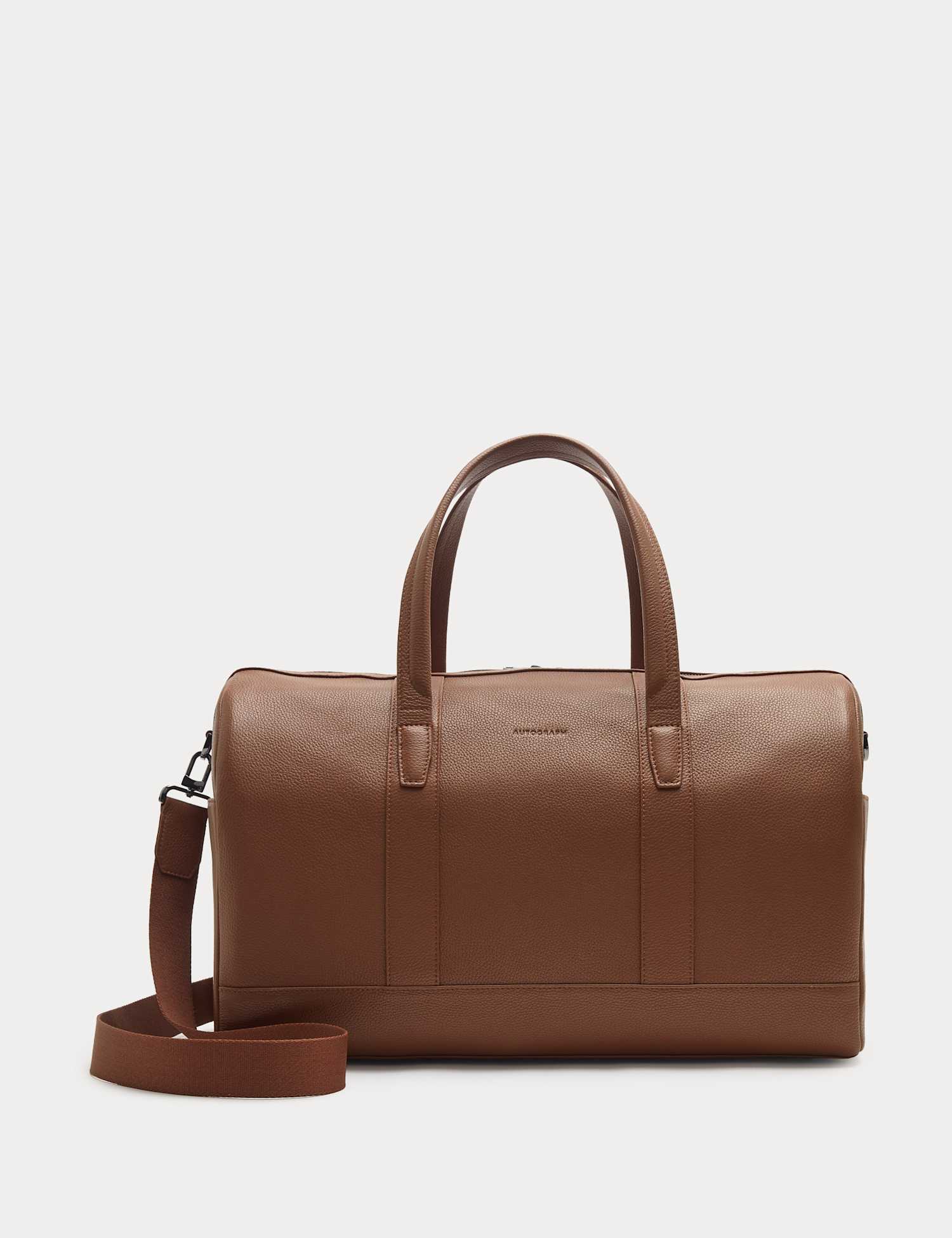 Autograph Leather Pebble Grain Weekend Bag Light Tan