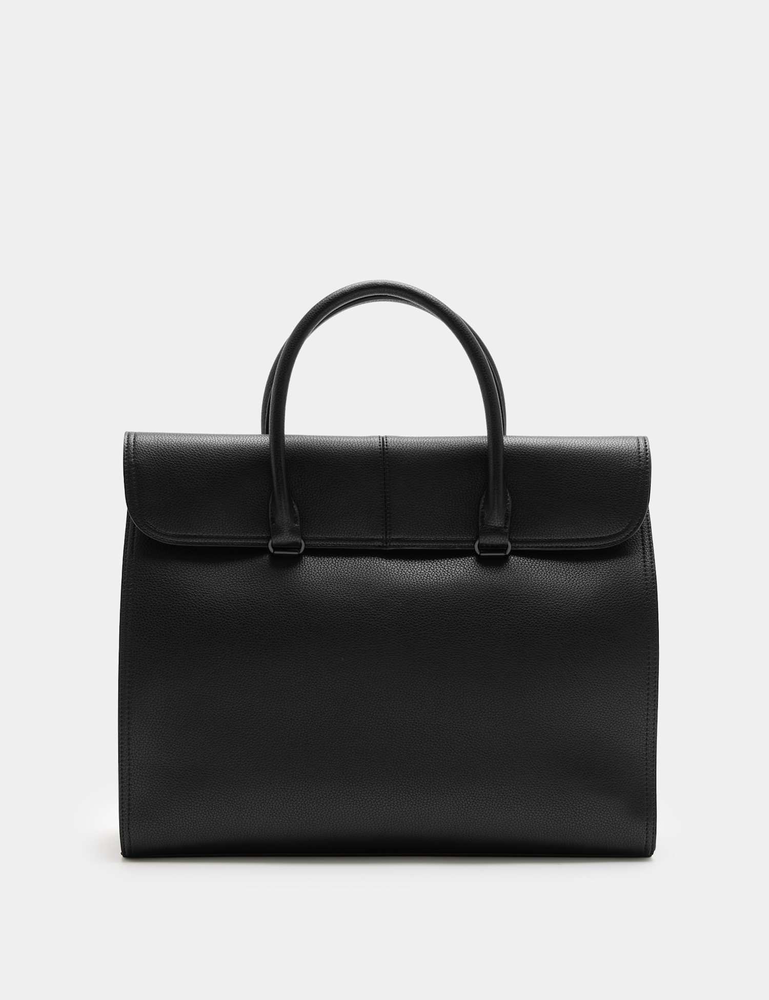 M&S Mock Leather Laptop Bag Black