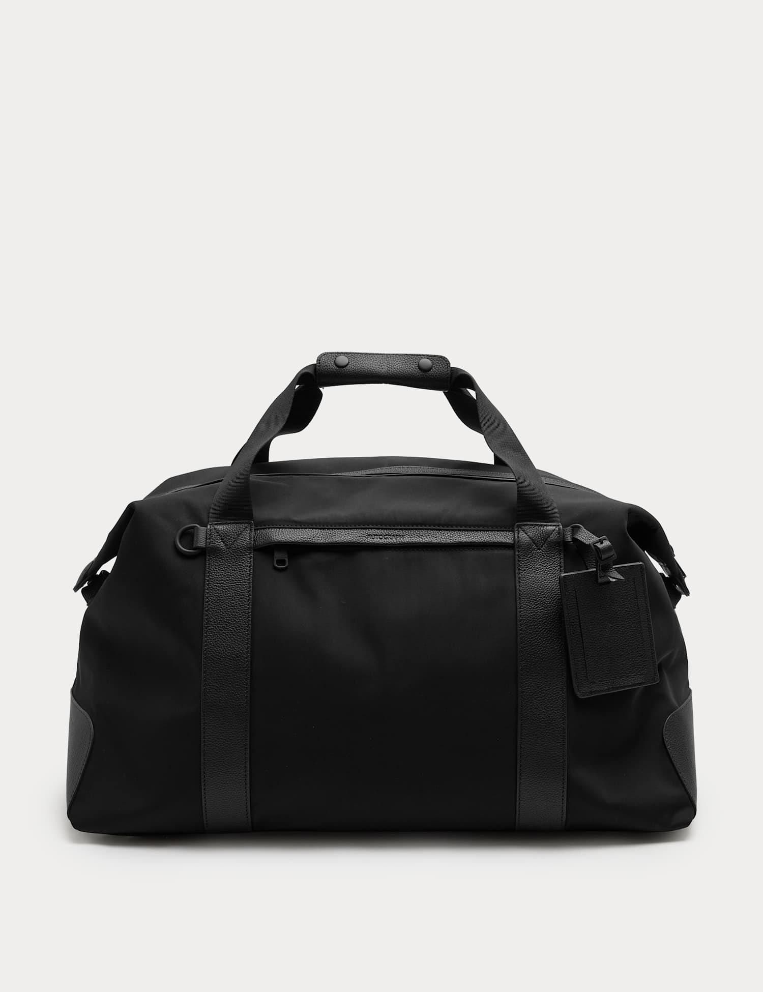 Autograph Leather Trim Water Resistant Weekend Bag Black