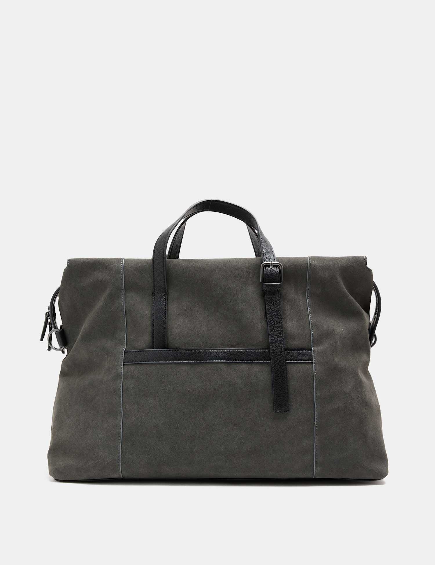 M&S Suede Weekend Bag Charcoal