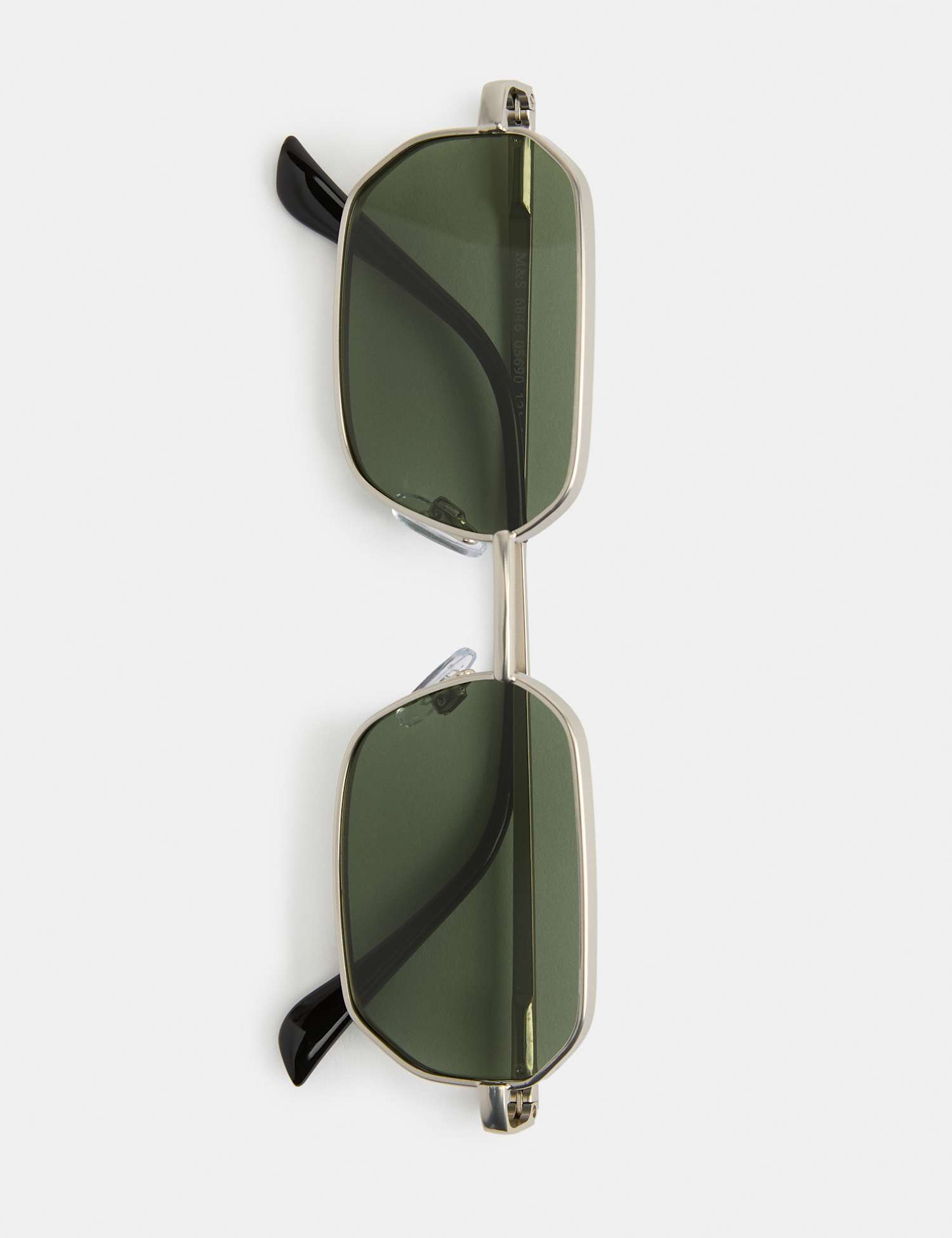 M&S Metal Polarised Sunglasses Silver