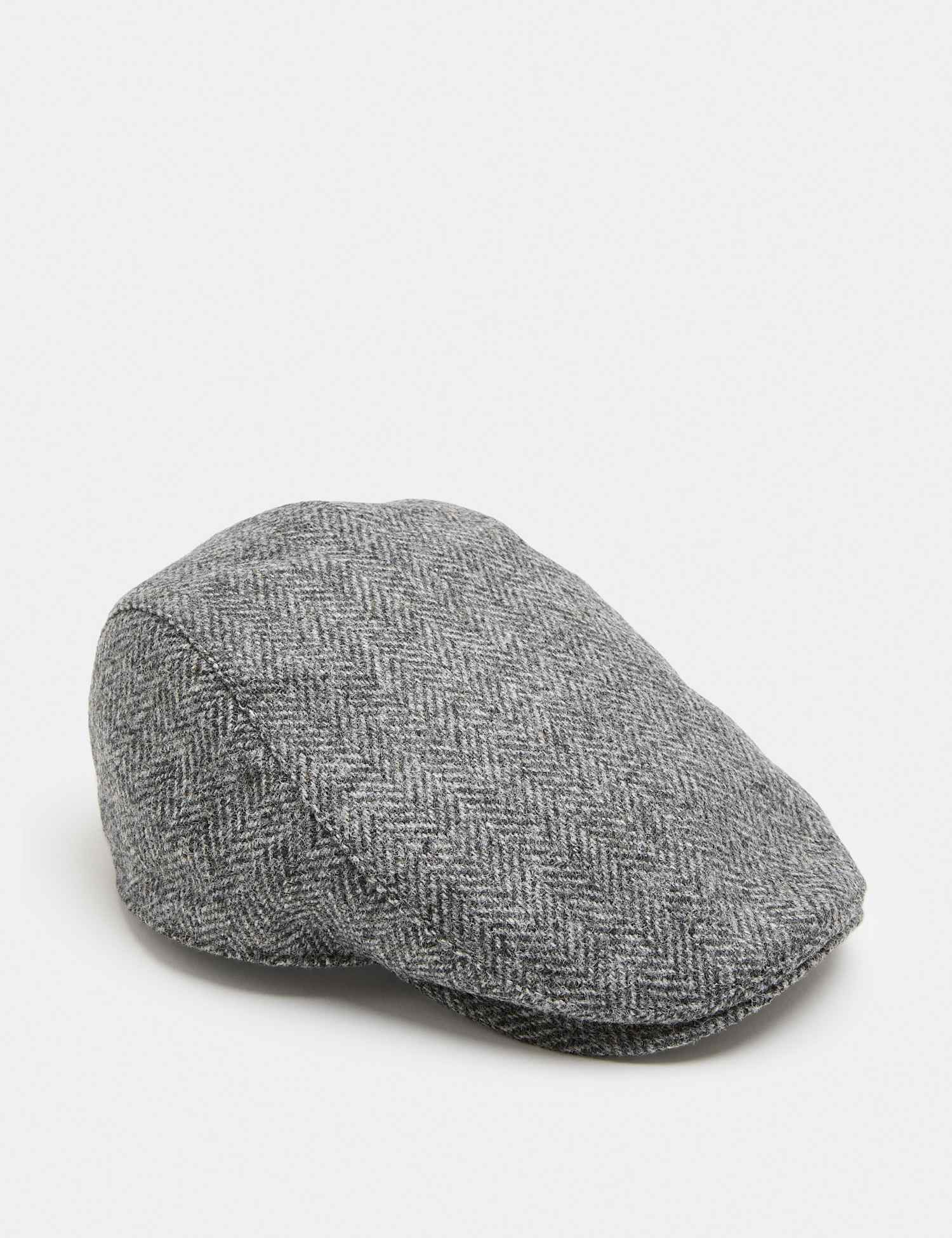M&S Pure Wool Herringbone Flat Cap with Stormwear� Grey Mix