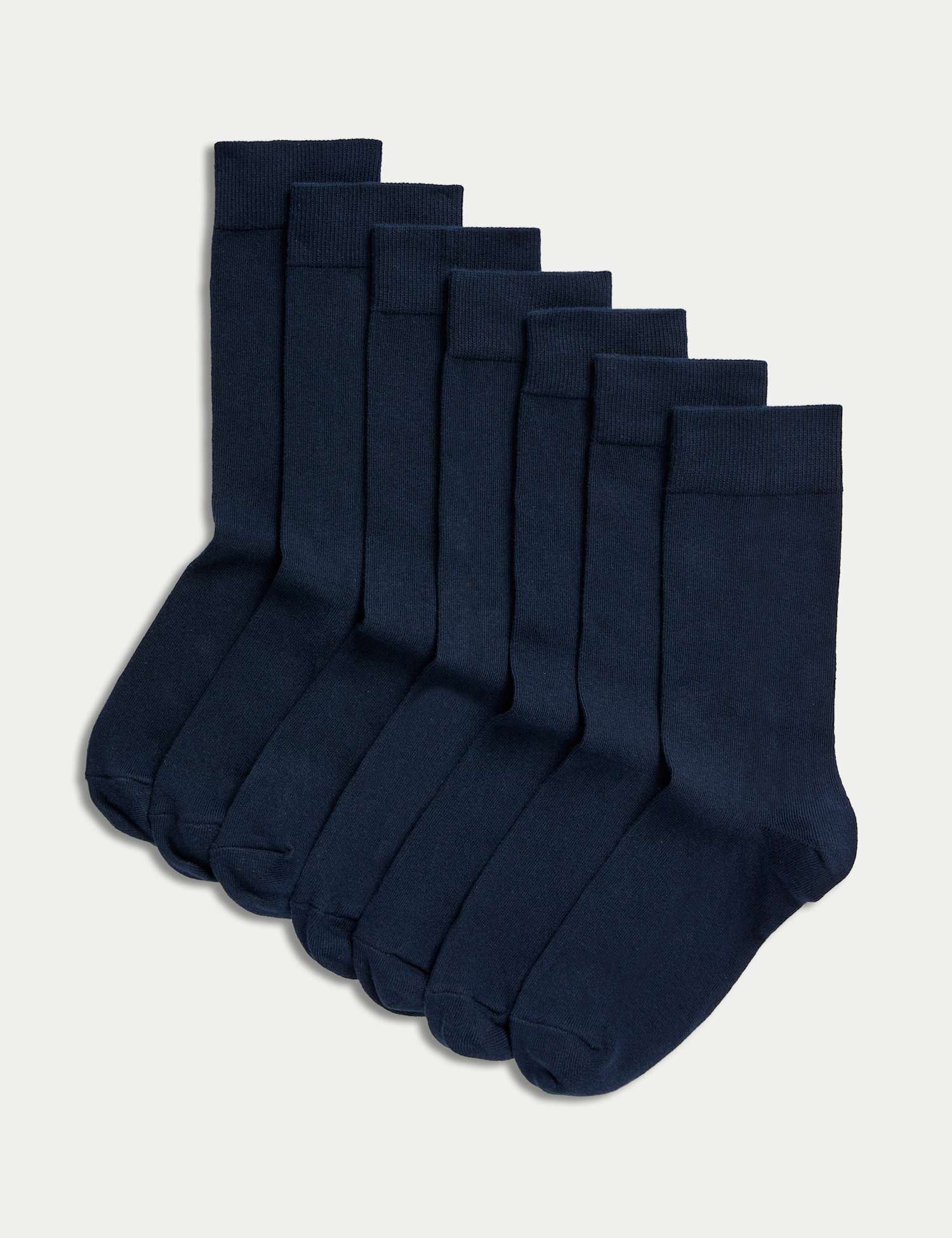M&S 7 Pack Cool & Fresh� Cotton Rich Socks Navy