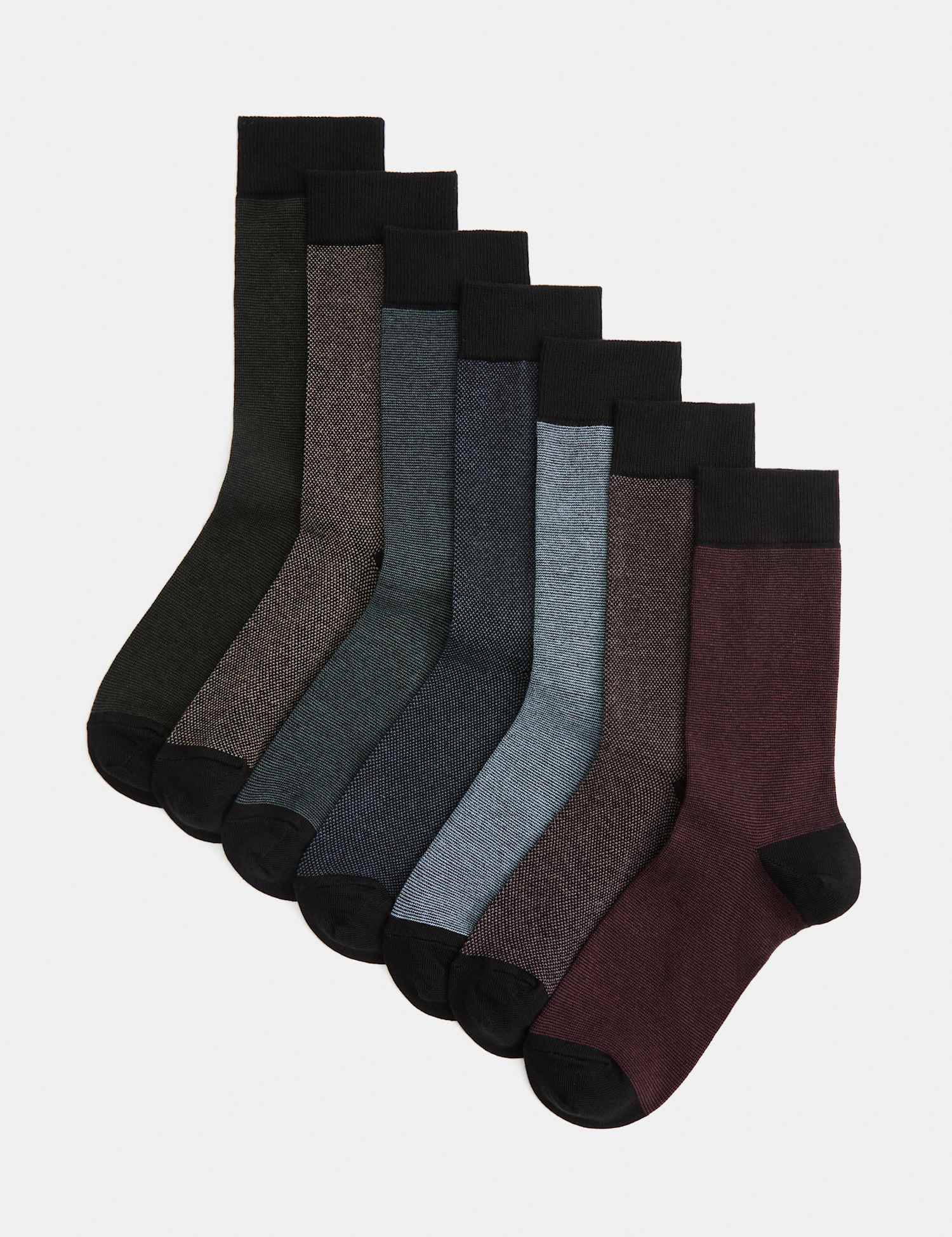 M&S 7 Pack Cool & Fresh� Cotton Rich Socks Multi