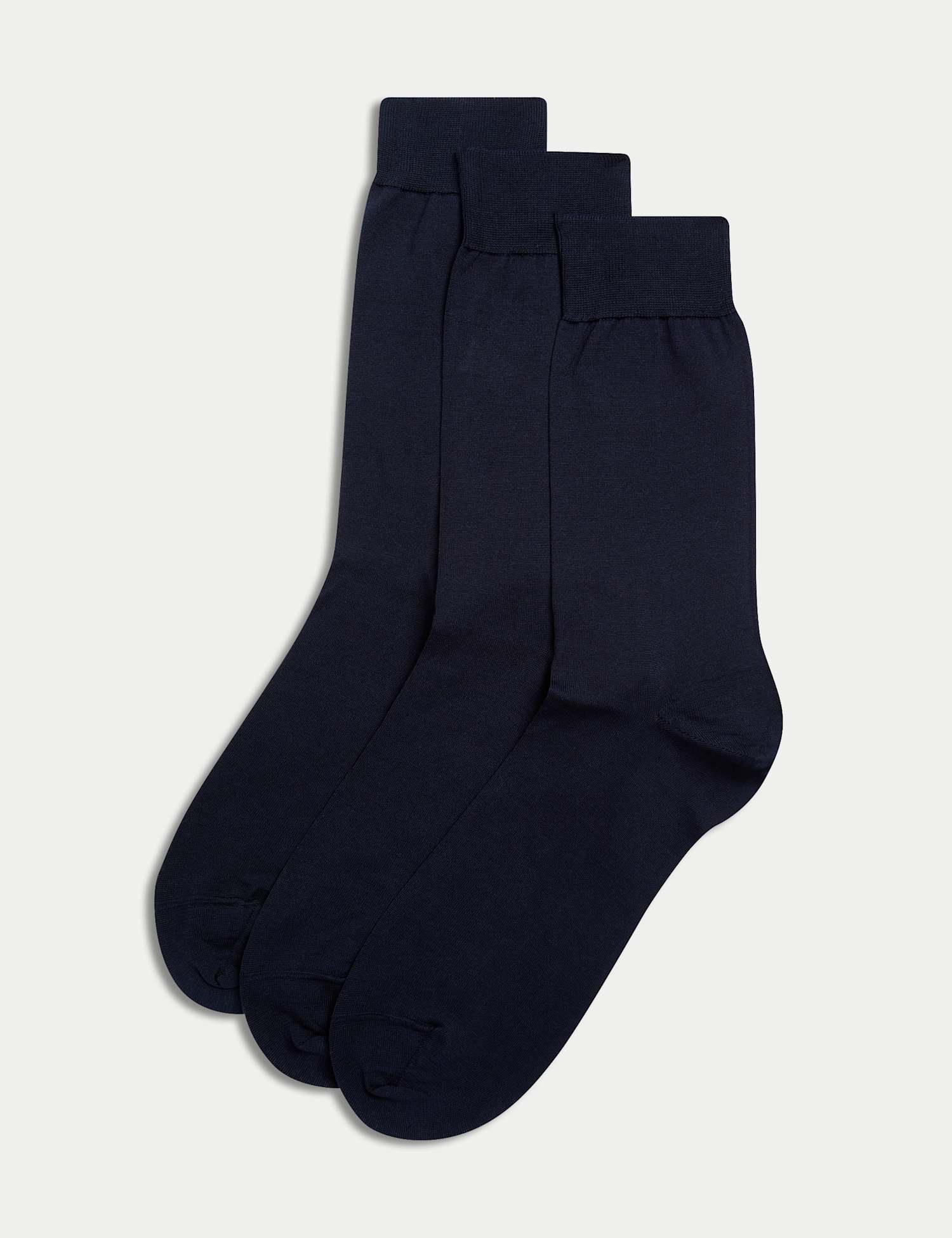 Autograph 3 Pack Pure Cotton Socks Dark Navy