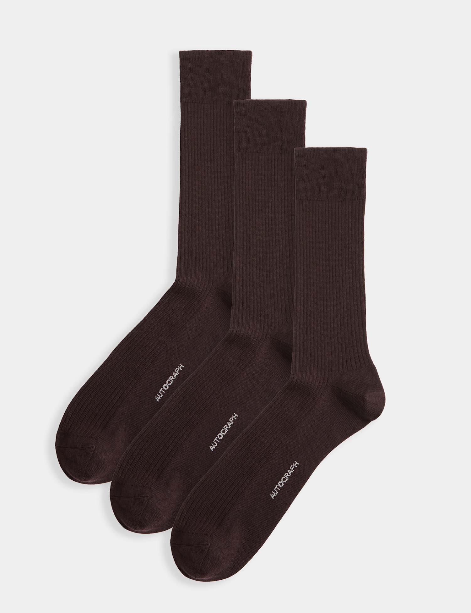 Autograph 3pk Cashmere Blend Socks Burgundy Mix