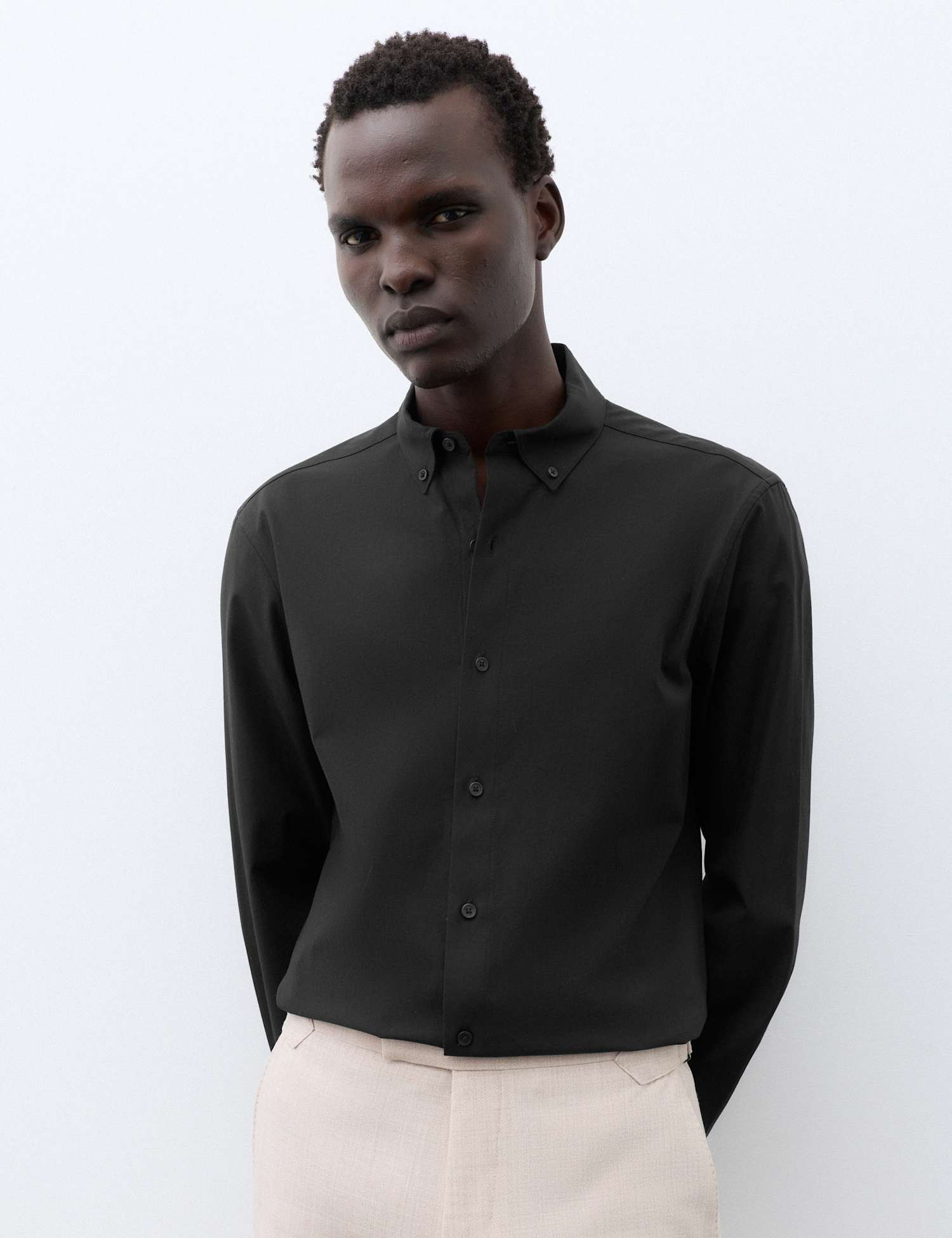 Autograph Slim Fit Cotton Stretch 360 Flex� Shirt Black