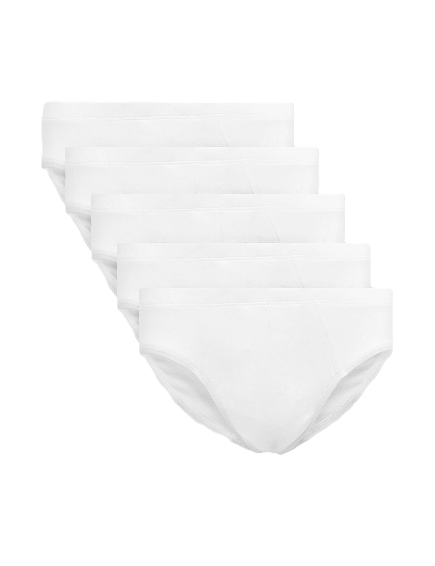 M&S 5 Pack Pure Cotton Cool & Fresh� Briefs White