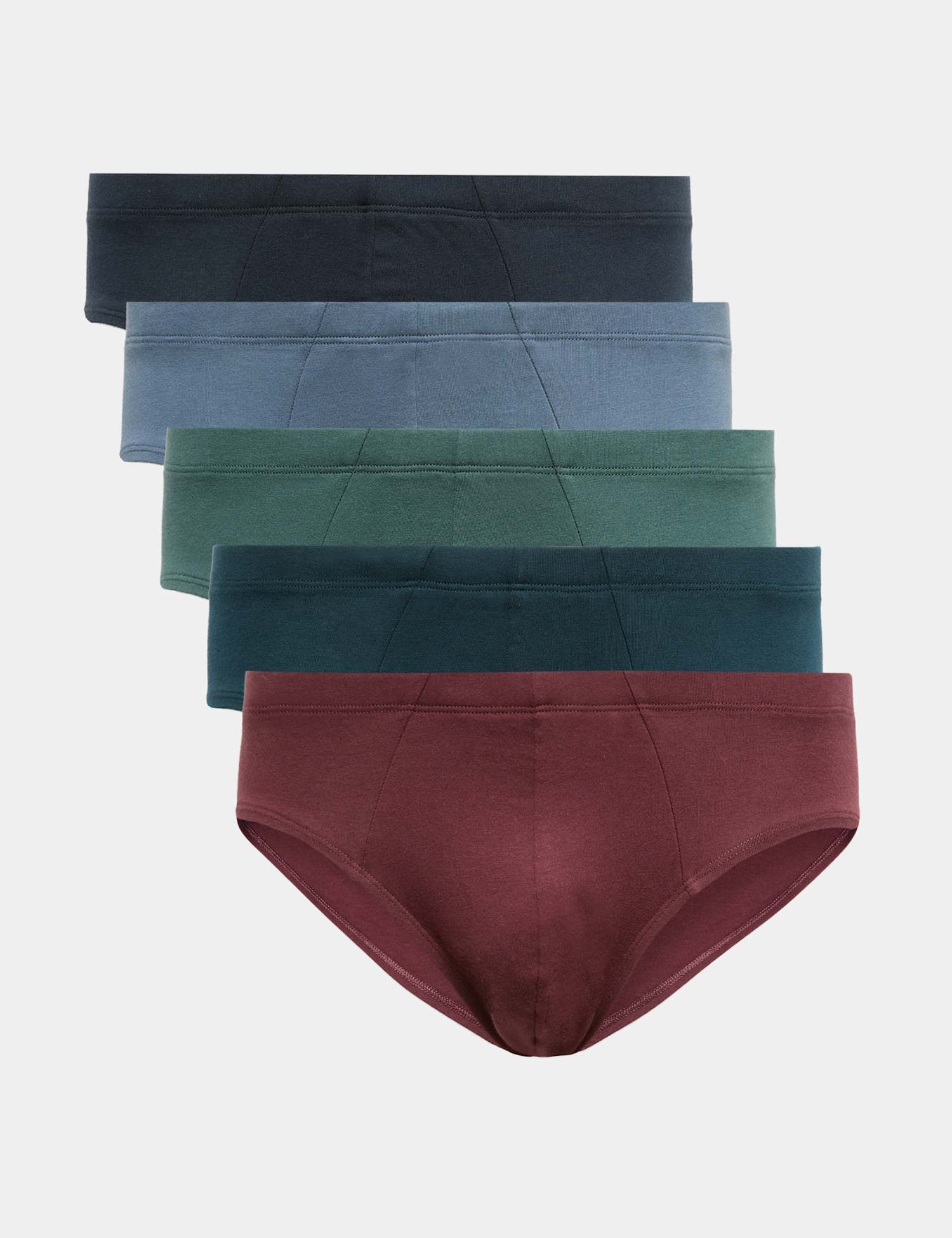 M&S 5 Pack Pure Cotton Slips Multi