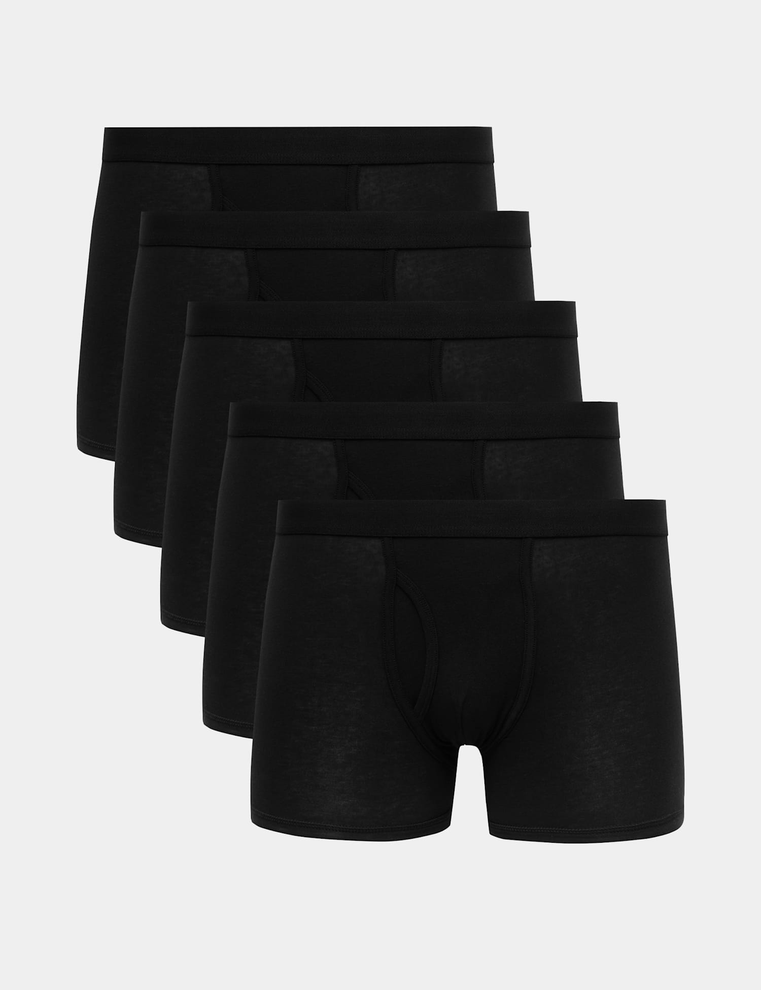 M&S 5 Pack Cotton Stretch Cool & Fresh� Trunks Black