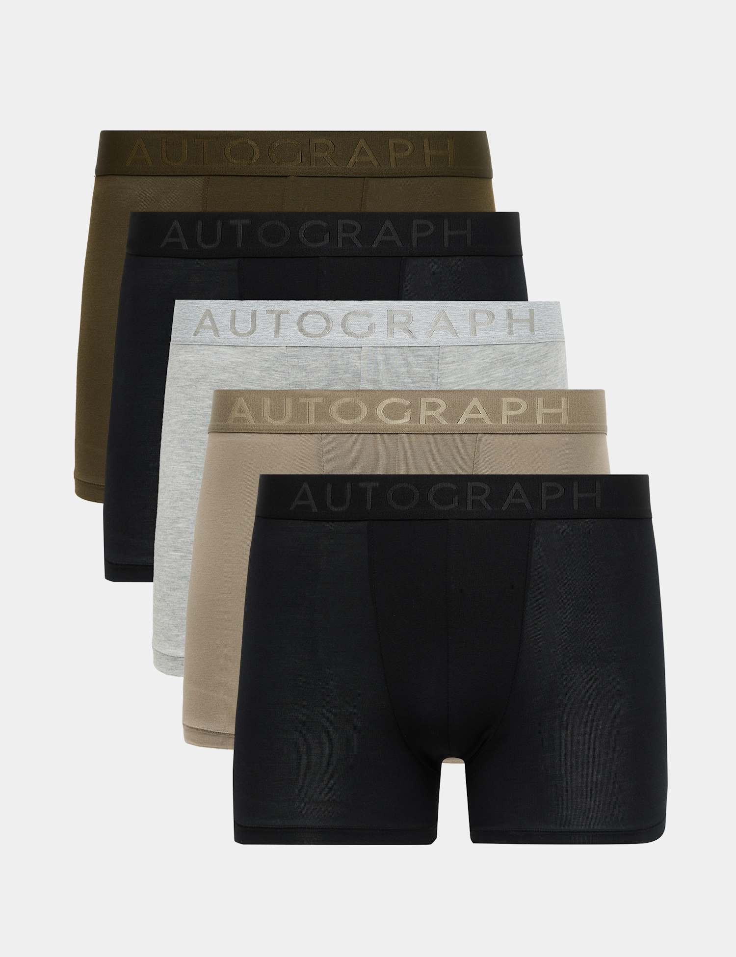 Autograph 5 Pack Modal Rich 360 Flex� Trunks Black Mix