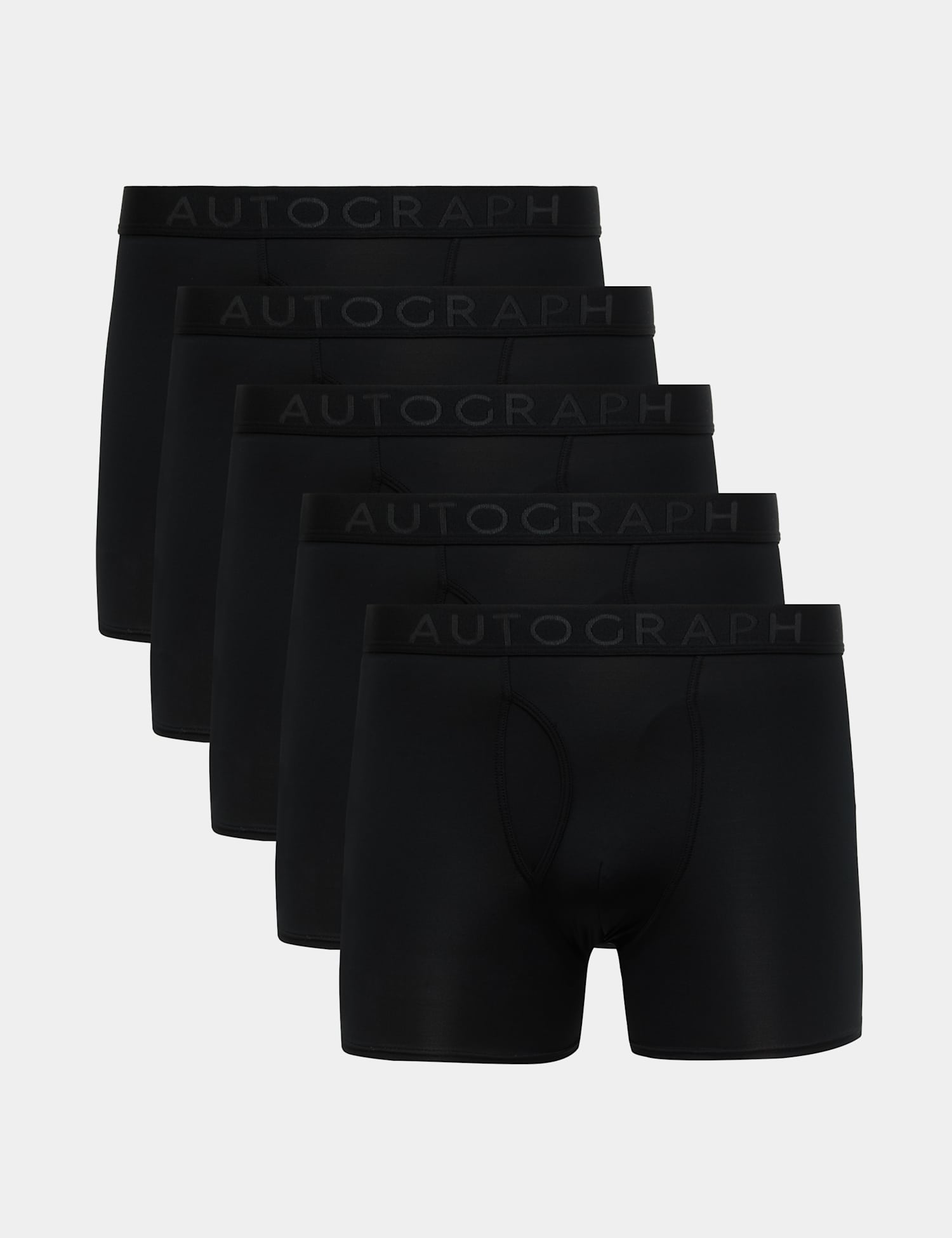 Autograph 5 Pack Microskin Stretch Trunks Black