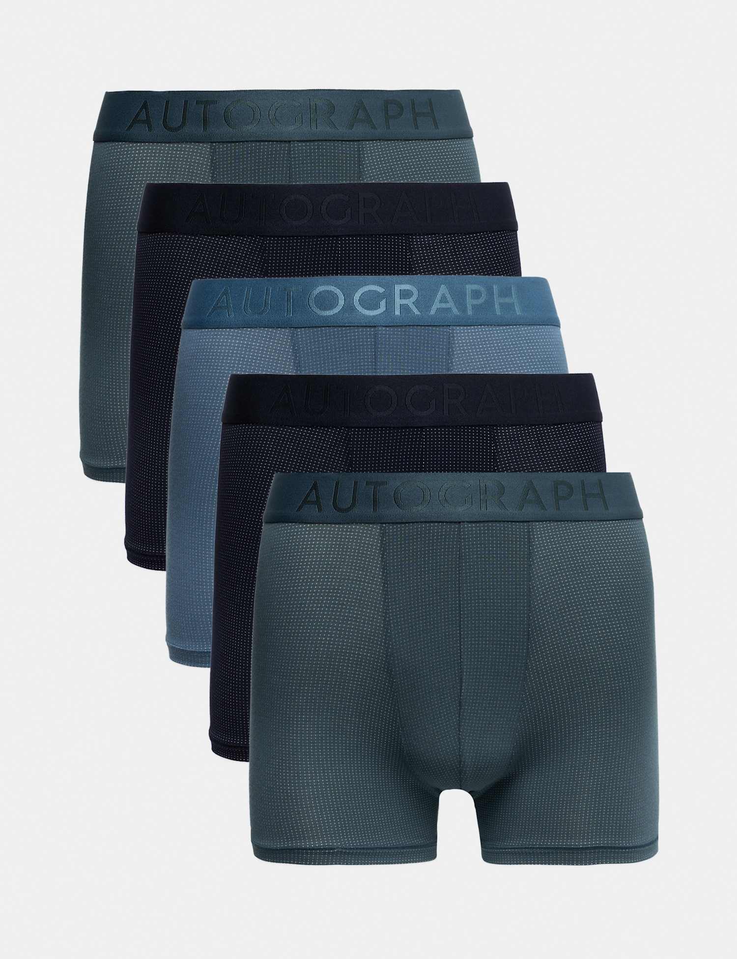 Autograph 5 Pack Modal Stretch 360 Flex Trunks Blue Mix