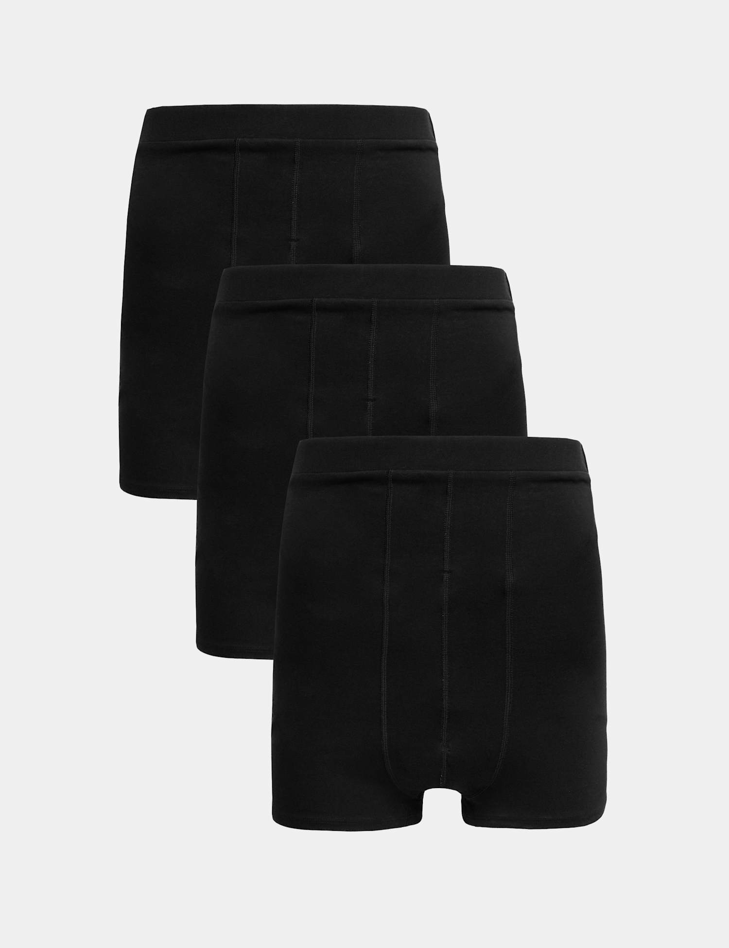 M&S 3 Pack Cotton Rich Stoma Trunks Black