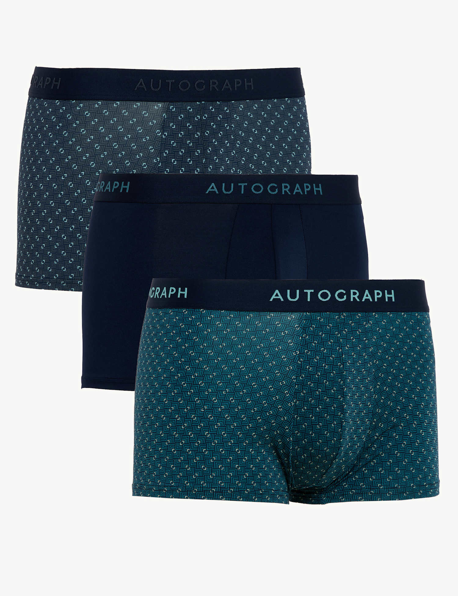 Autograph 3 Pack Geometric Hipsters Navy