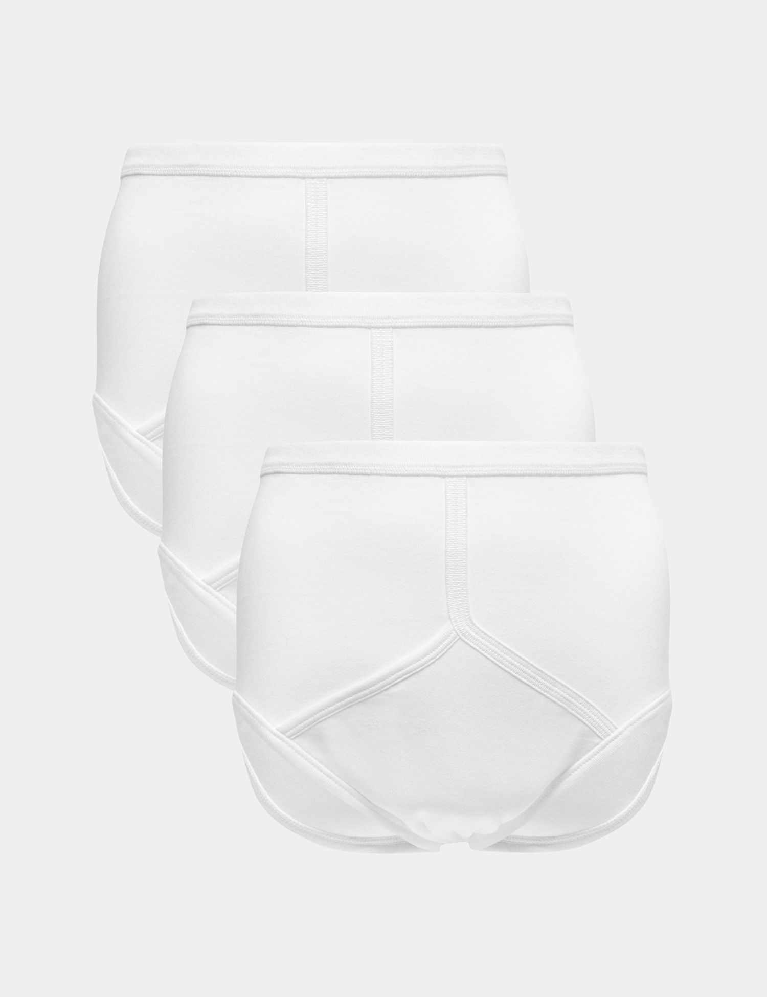 M&S 3 Pack Pure Cotton StayNew� High Waist Briefs White