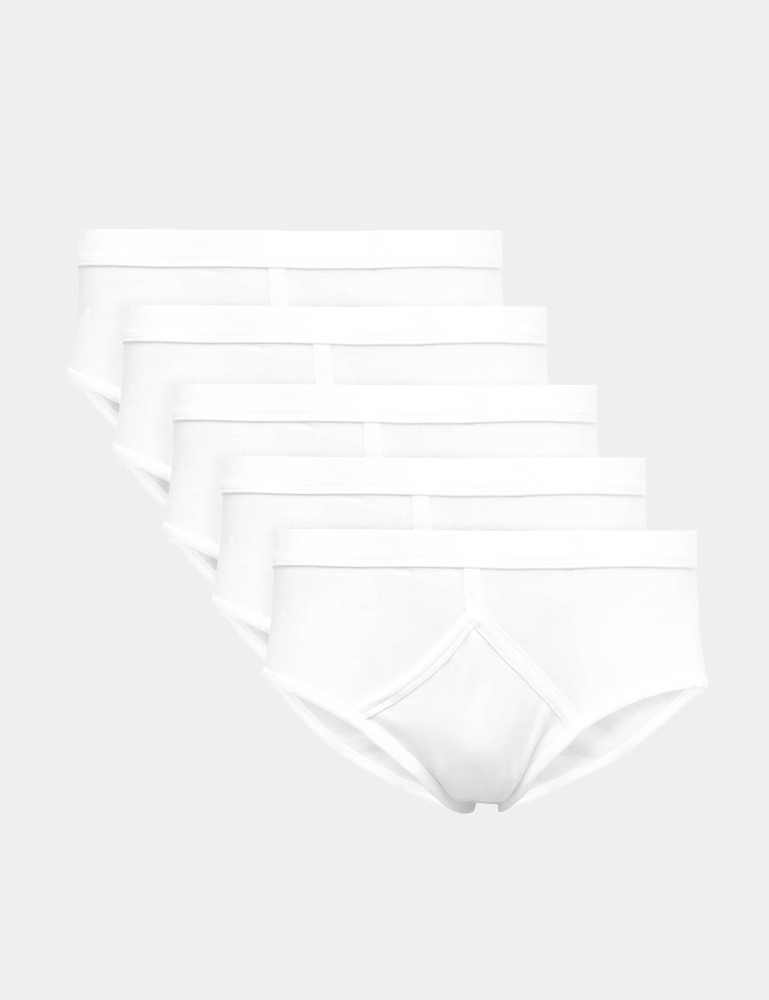 M&S 5 Pack Essential Cotton Briefs White