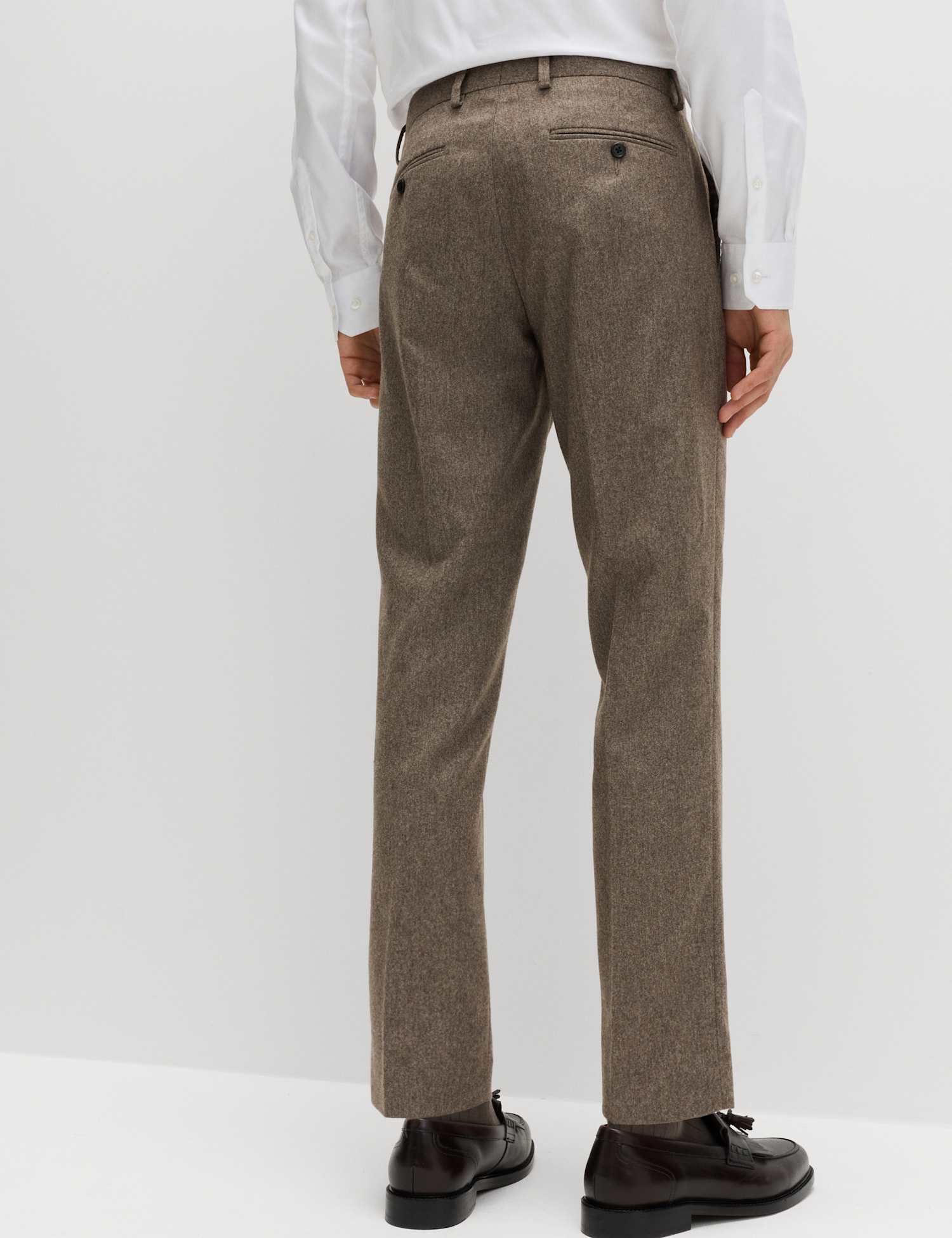 M&S Tailored Fit Italian Wool Rich Suit Trousers Neutral