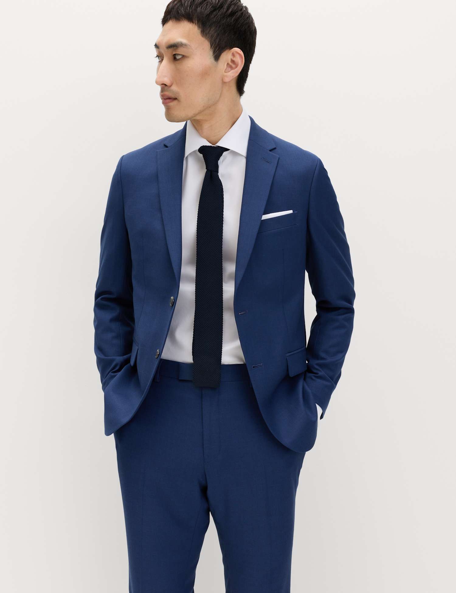 M&S Skinny Fit Stretch Ultimate Suit Jacket Dark Indigo