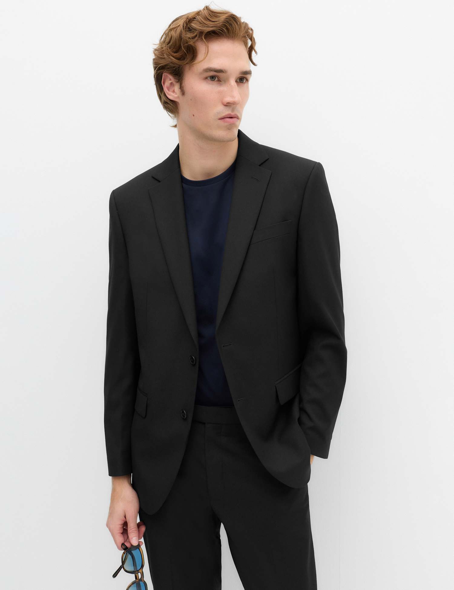 M&S Regular Fit Stretch Ultimate Suit Jacket Black