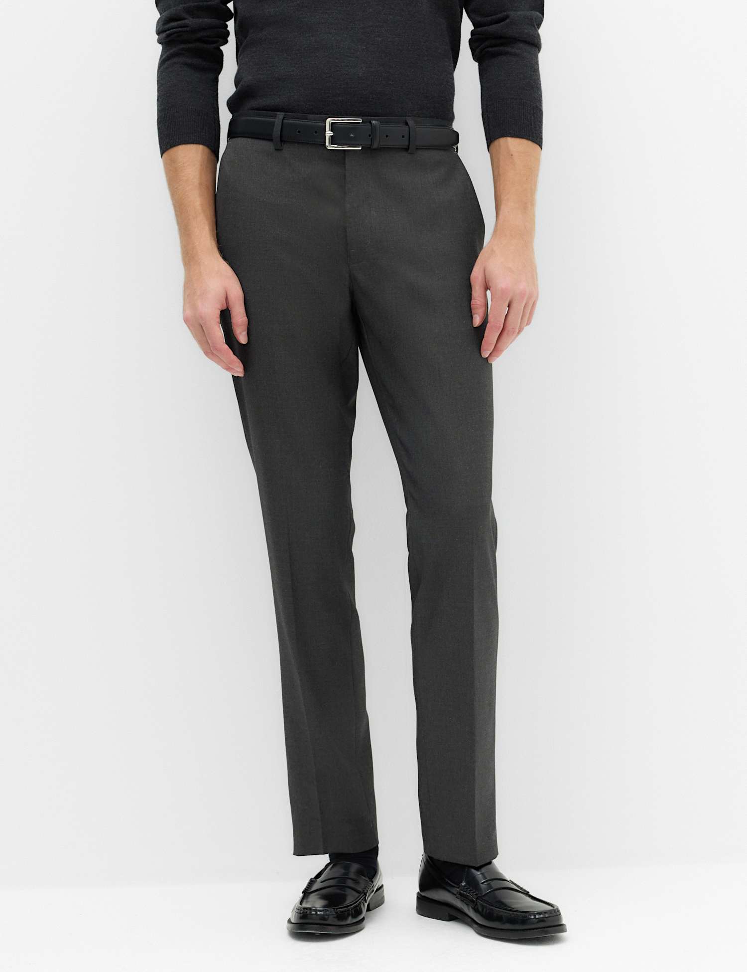 M&S Slim Fit Stretch Ultimate Suit Trousers Charcoal