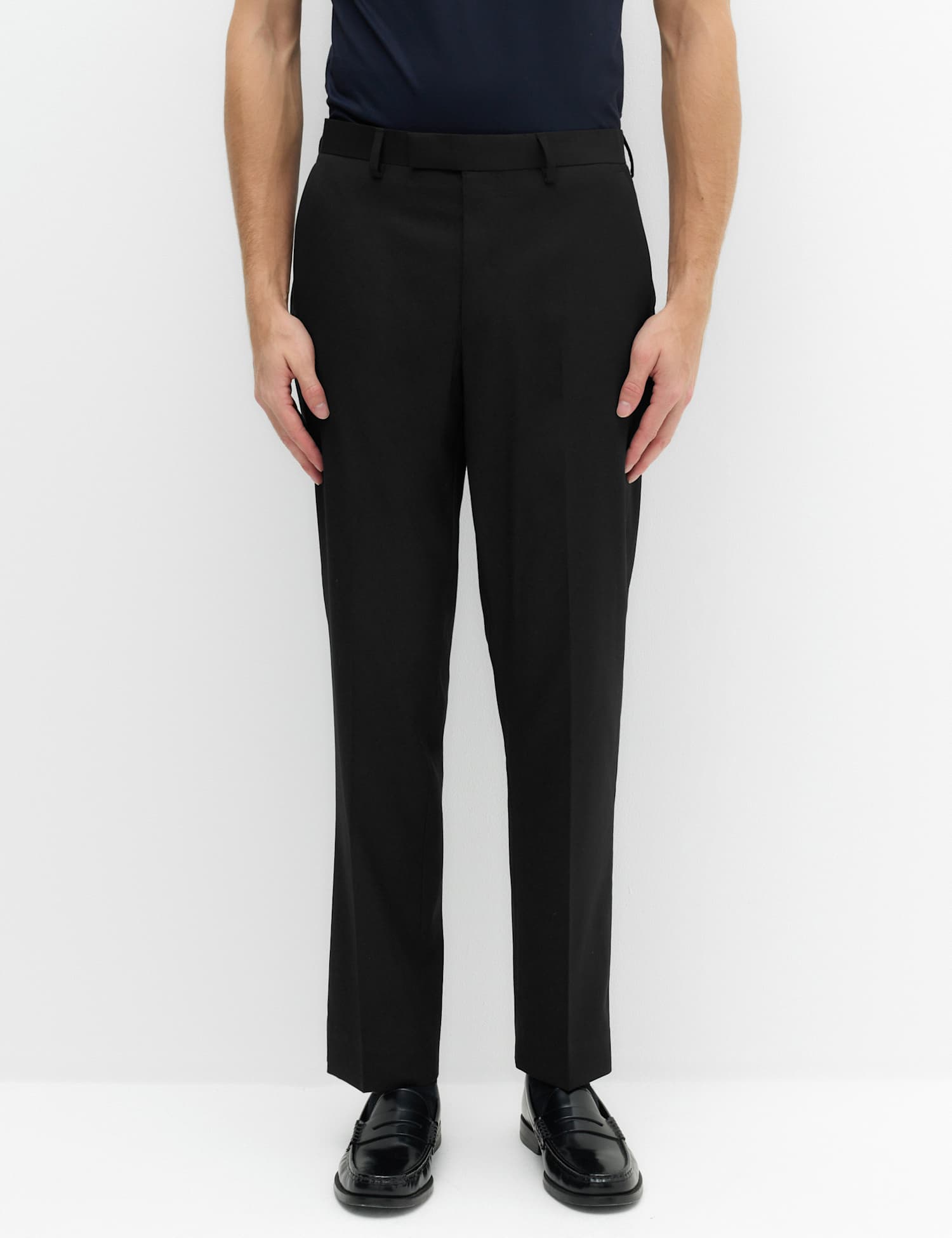 M&S Regular Fit Stretch Ultimate Suit Trousers Black