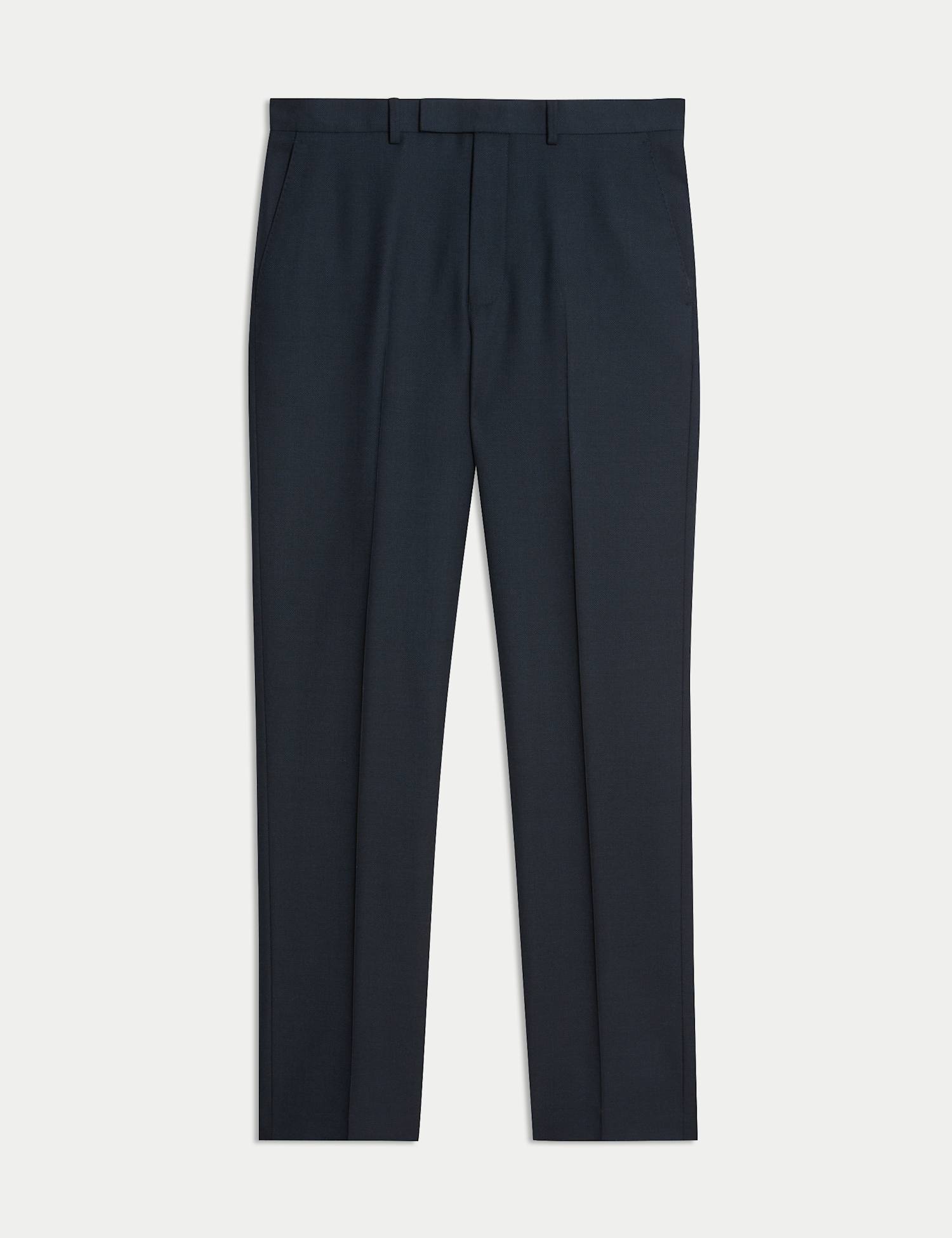 M&S SARTORIAL Regular Fit Premium Pure Wool Suit Trousers Navy
