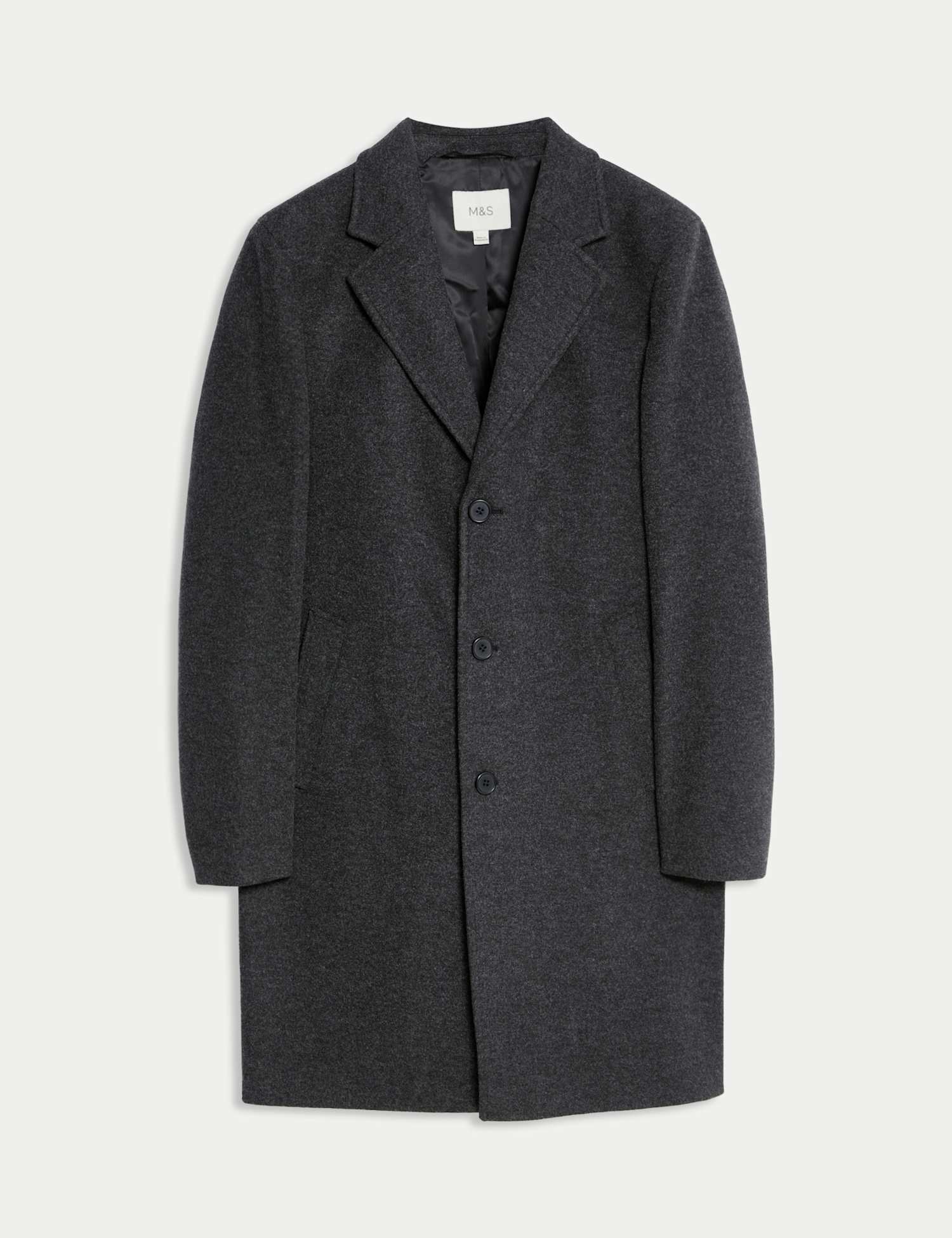 M&S Revere Overcoat Charcoal