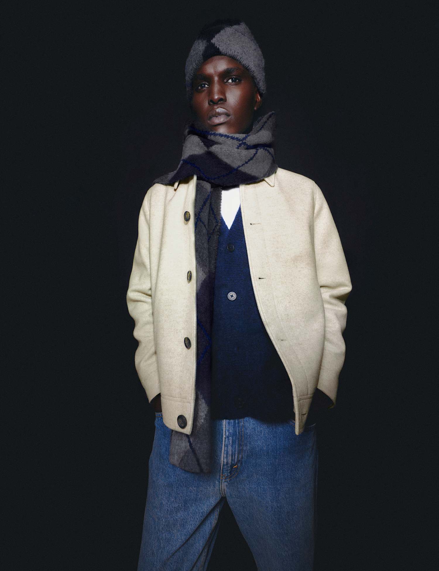 M&S Button Through Jacket Winter White