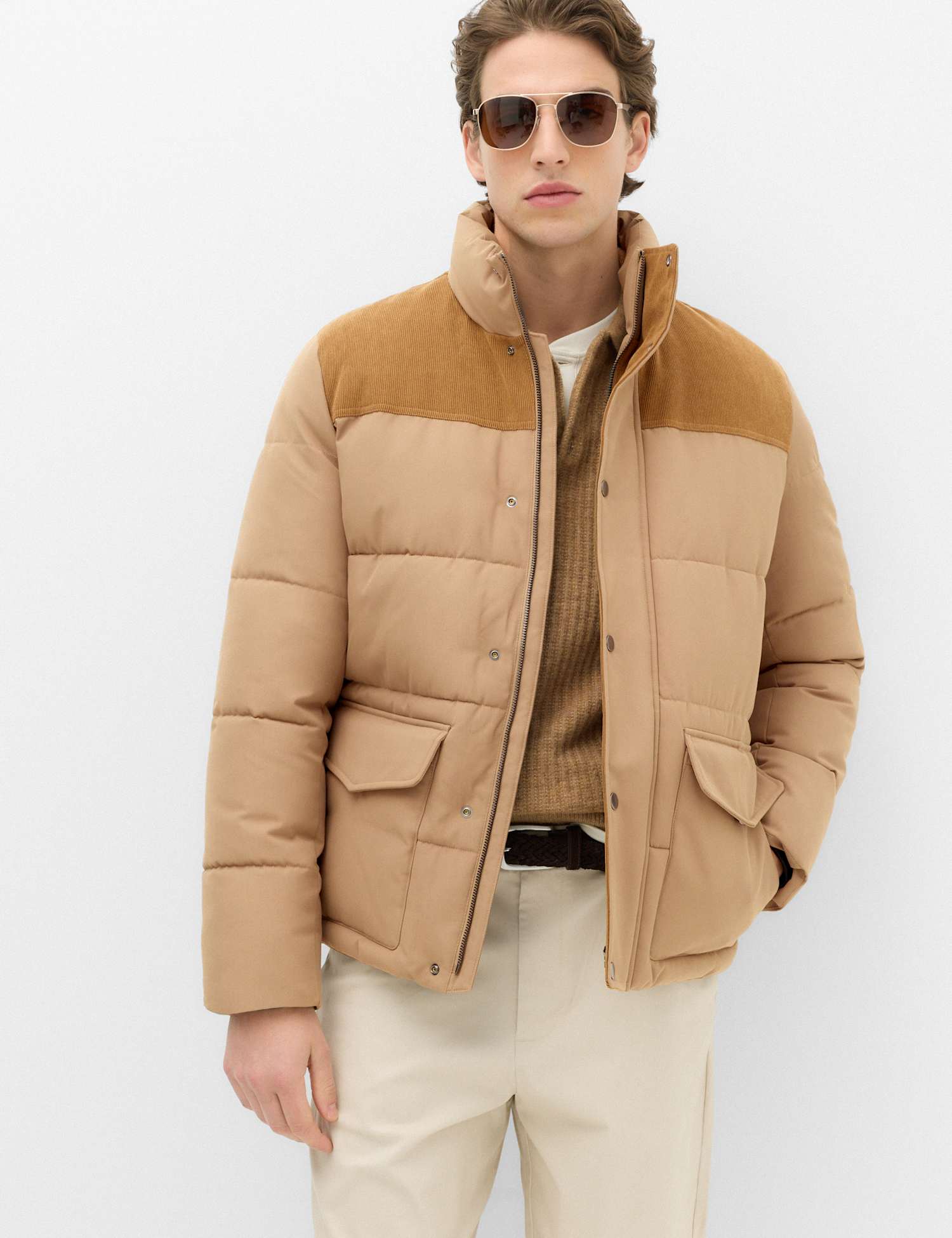 M&S Quilted Puffer Jacket with Thermowarmth Butterscotch