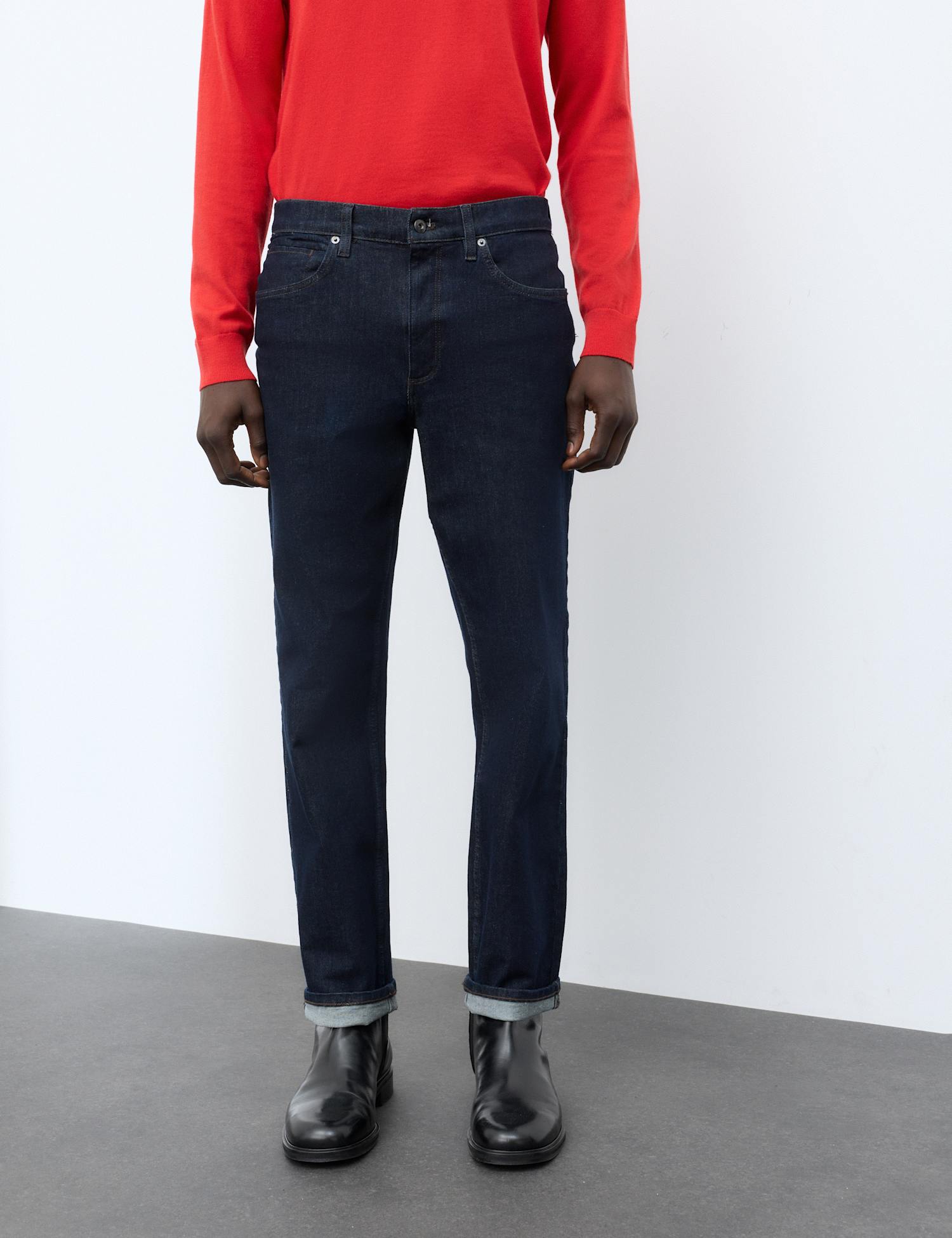 Autograph Straight Fit 360 Flex Stretch Jeans Dark Indigo