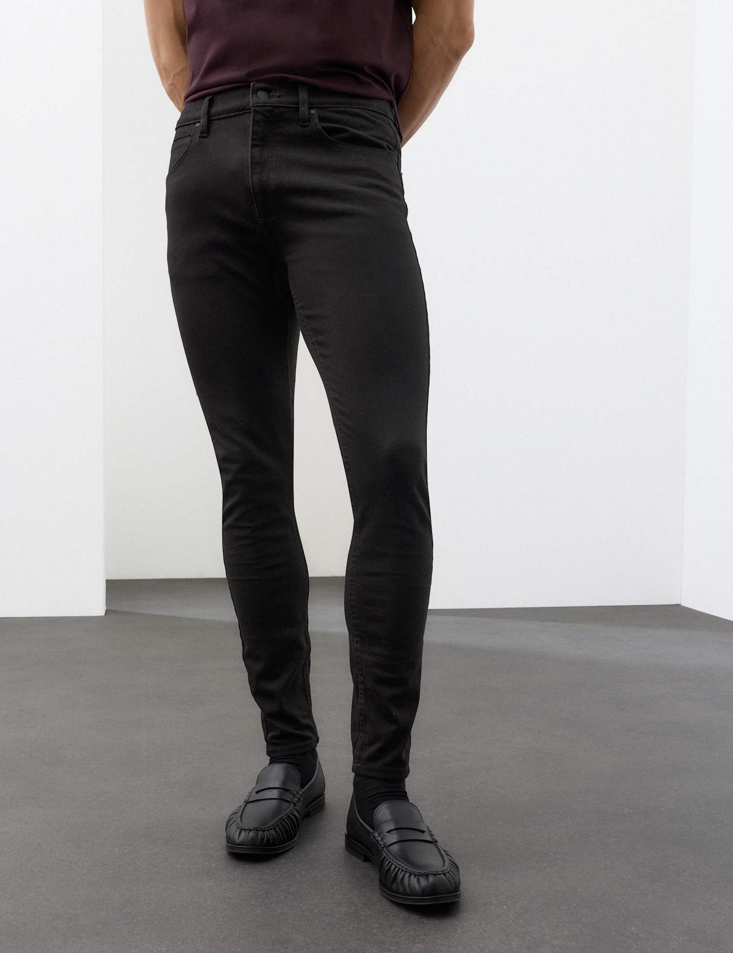 Autograph Skinny Fit 360 Flex Stretch Jeans Black/Black