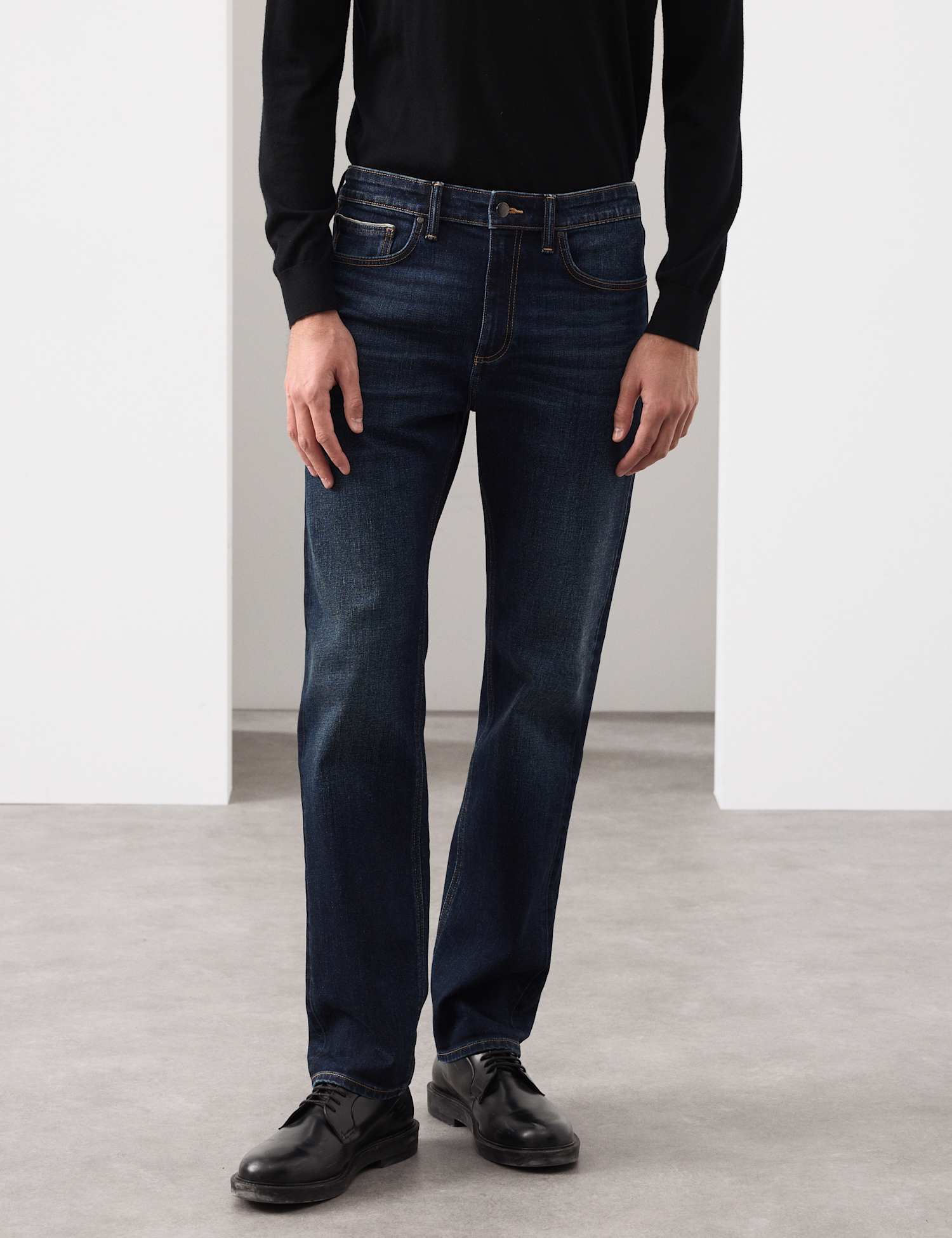 Autograph Slim Fit Japanese Selvedge Stretch Jeans Dark Indigo