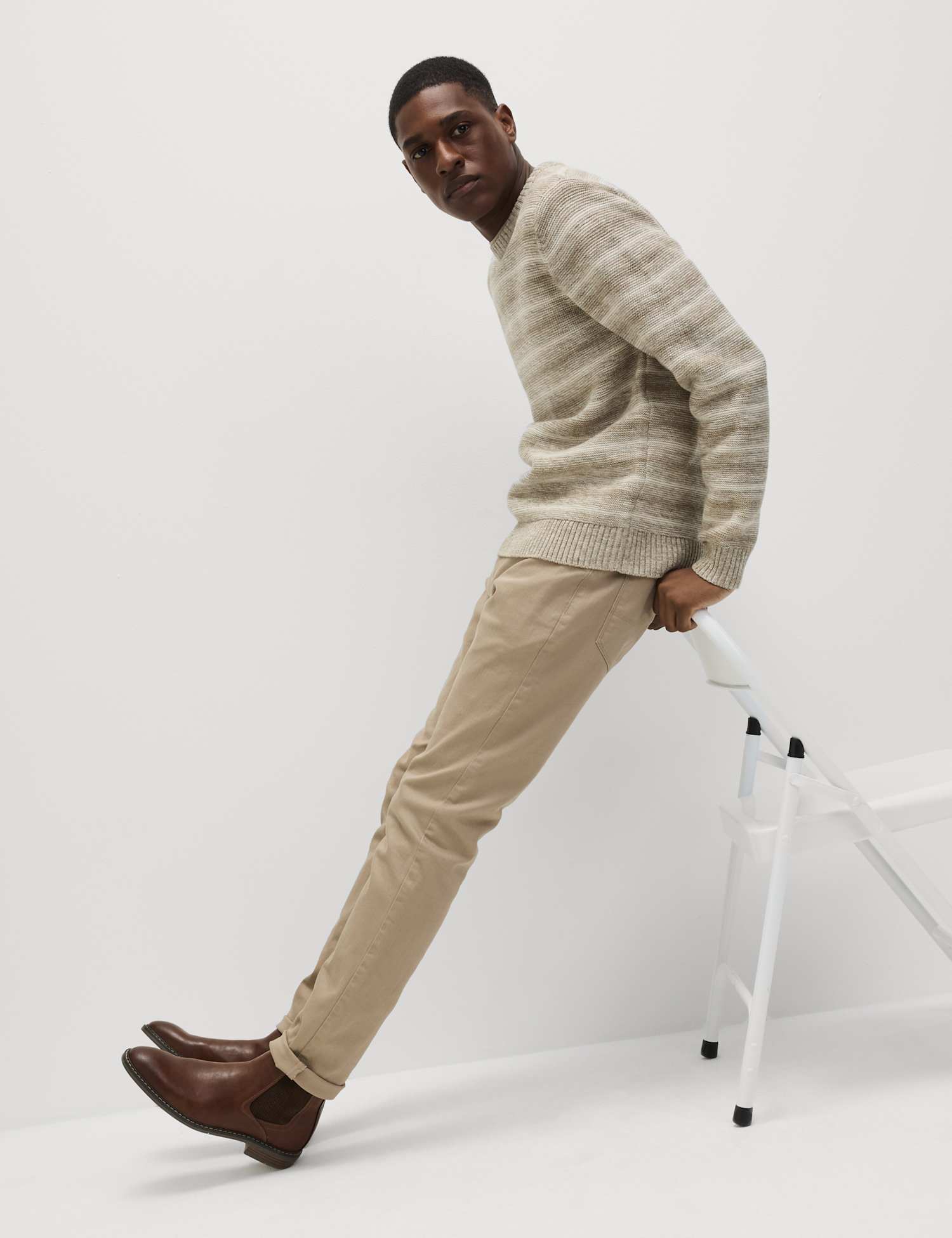 M&S Slim Fit Stretch Jeans Light Stone