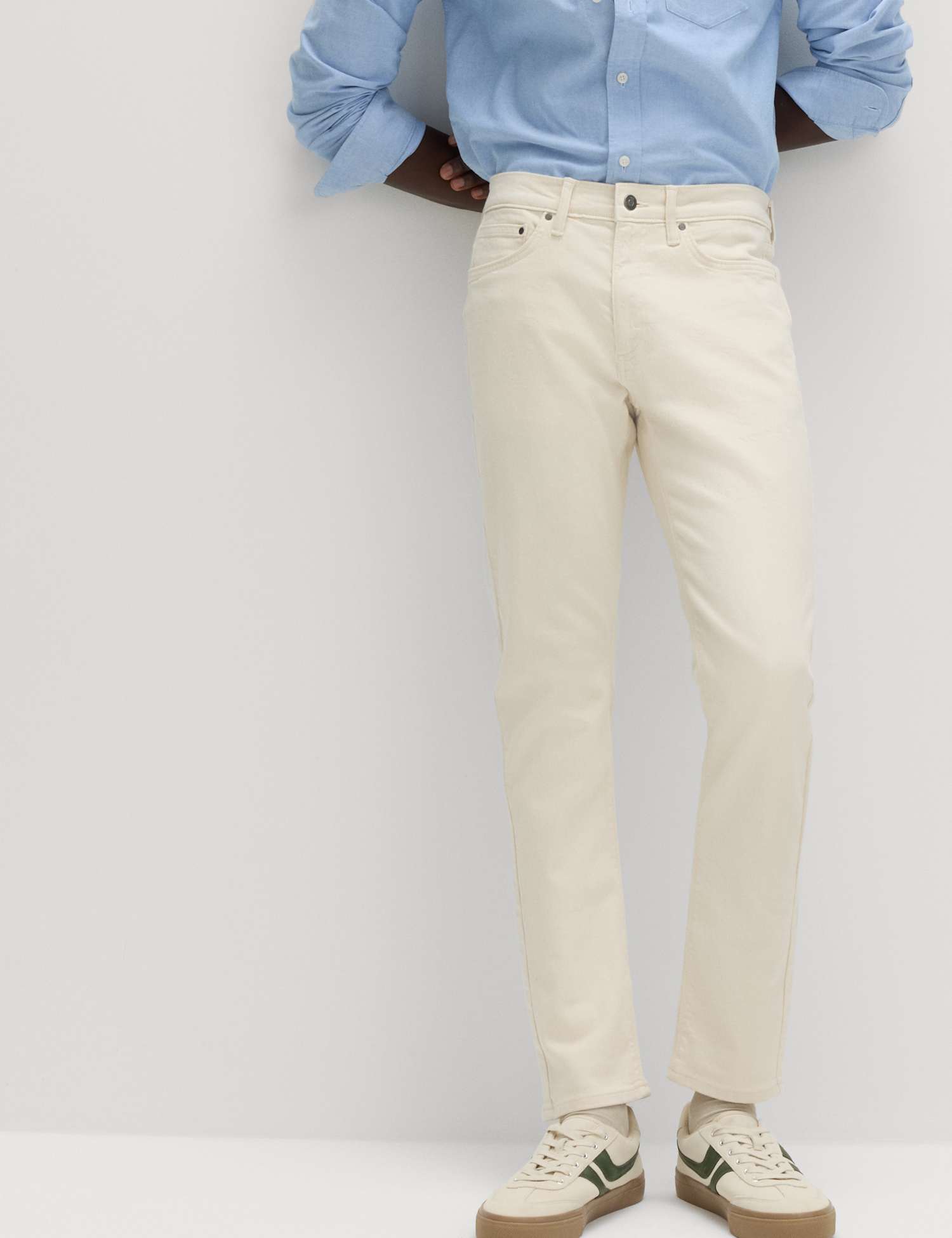 M&S Slim Fit Stretch Jeans Ecru
