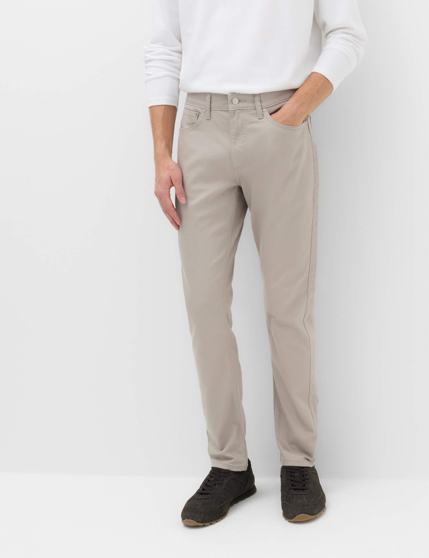 M&S Slim Fit Stretch Jeans Pebble