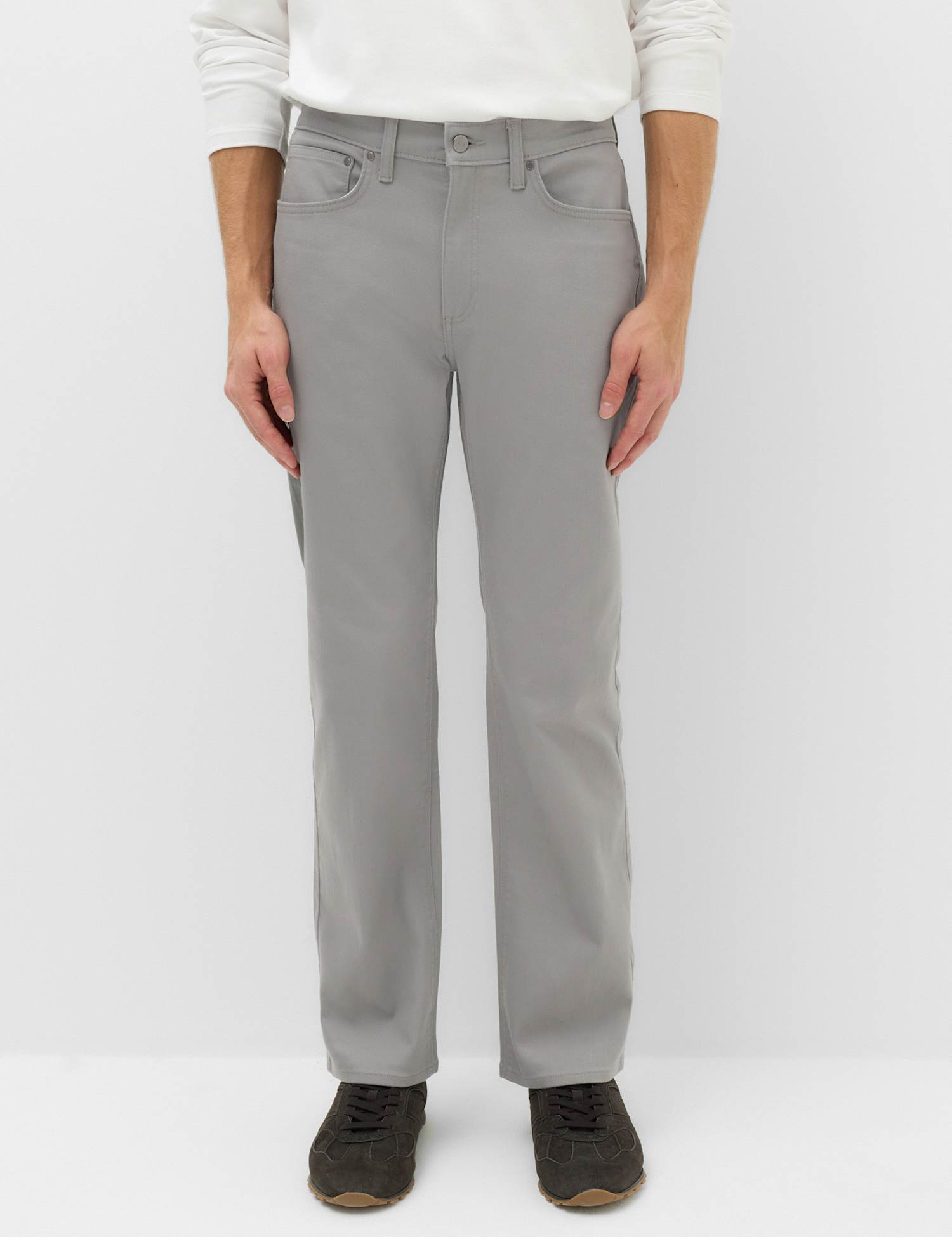 M&S Straight Fit Stretch Jeans Ash Grey Mix