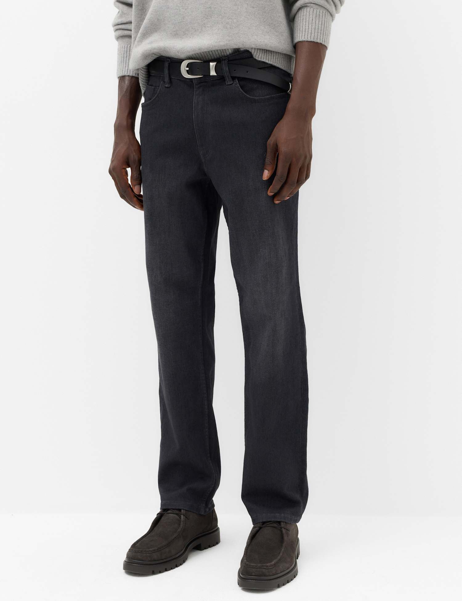 M&S Straight Fit Stretch Comfort Jeans Grey