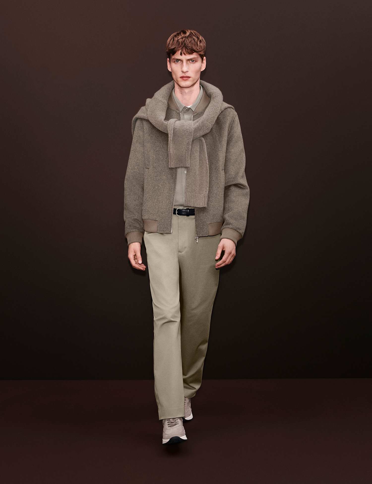 Autograph Cotton Rich Tapered Trousers Sable