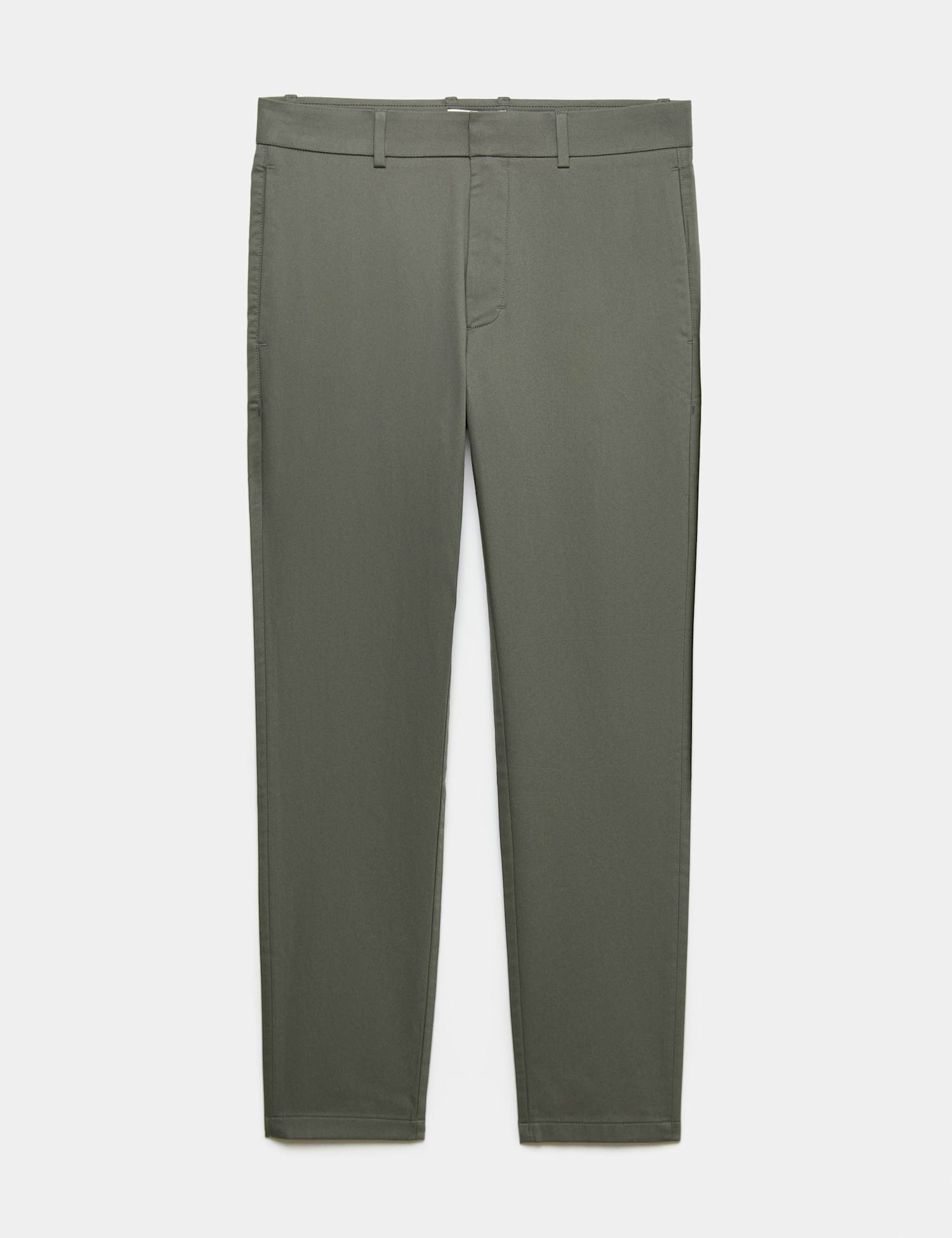 Autograph Slim Fit Italian Cotton Rich Stretch Trousers Dark Olive