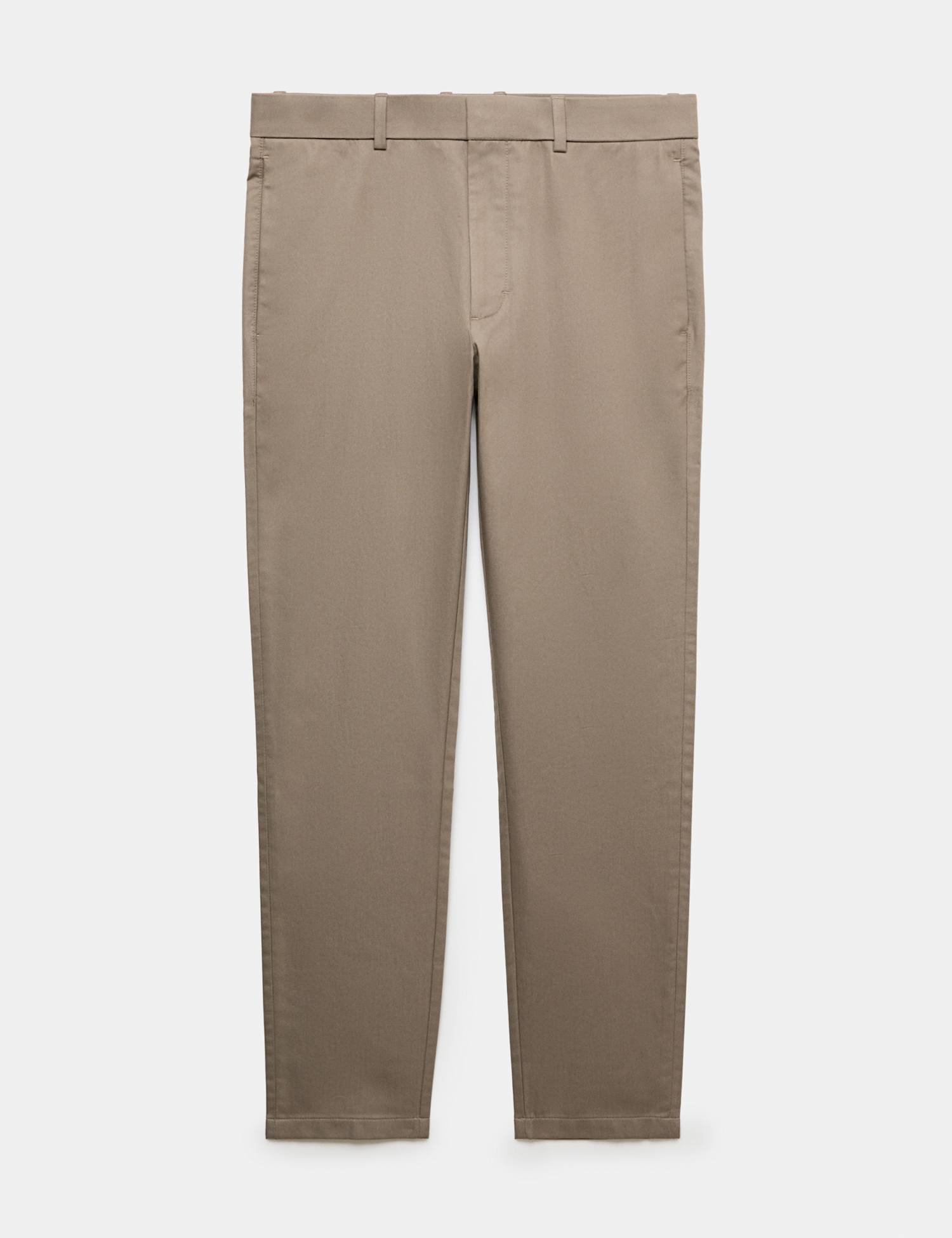 Autograph Slim Fit Italian Cotton Rich Stretch Trousers Soft Brown