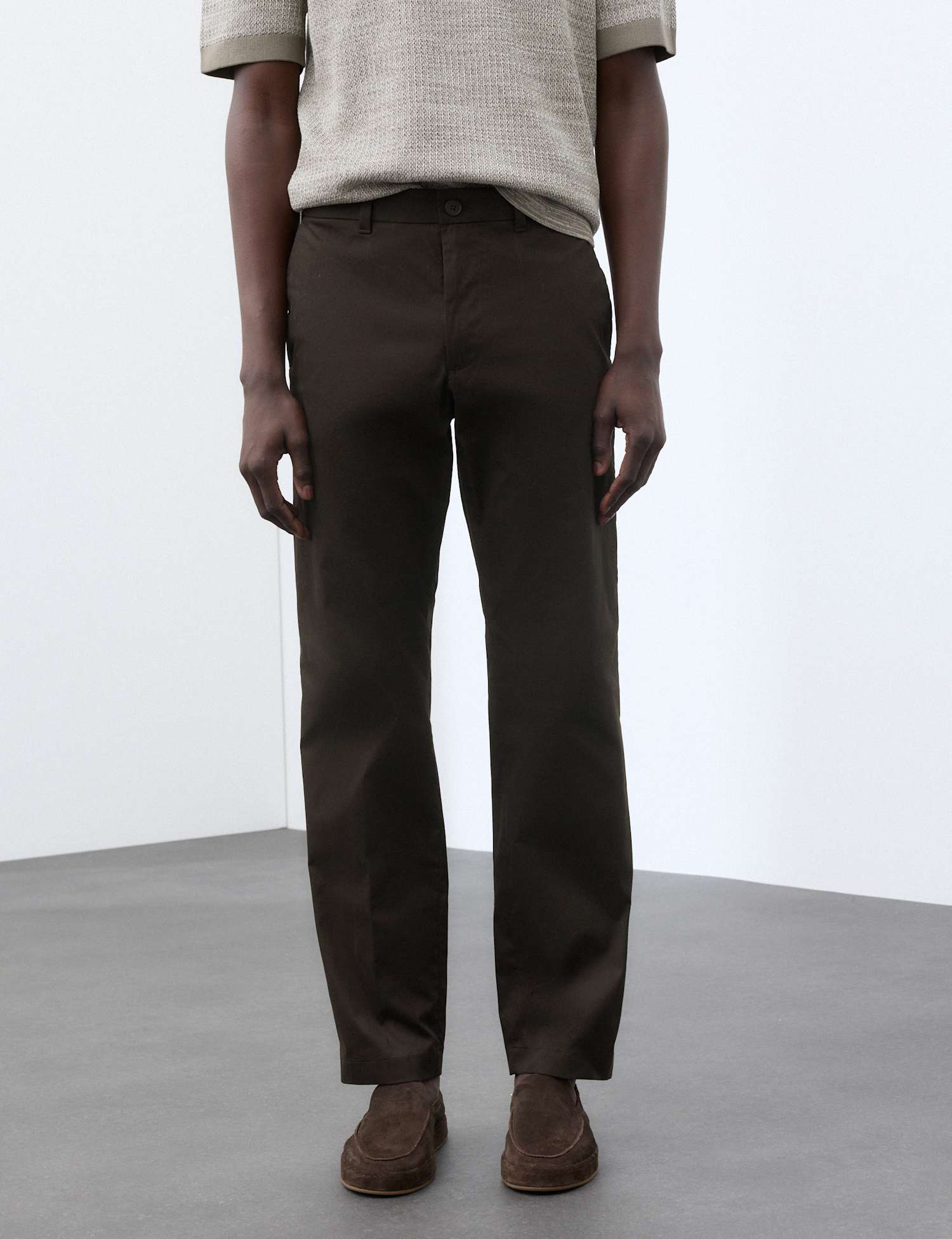 Autograph Regular Fit Super Lightweight Chinos Dark Chocolate