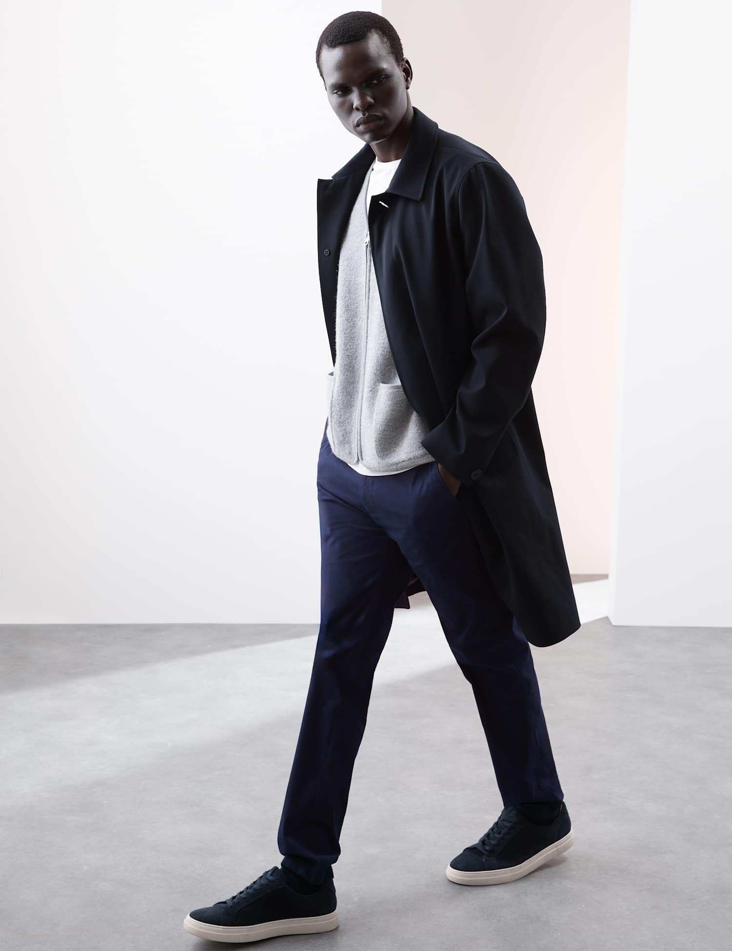 Autograph Slim Fit Super Lightweight Chinos Dark Navy