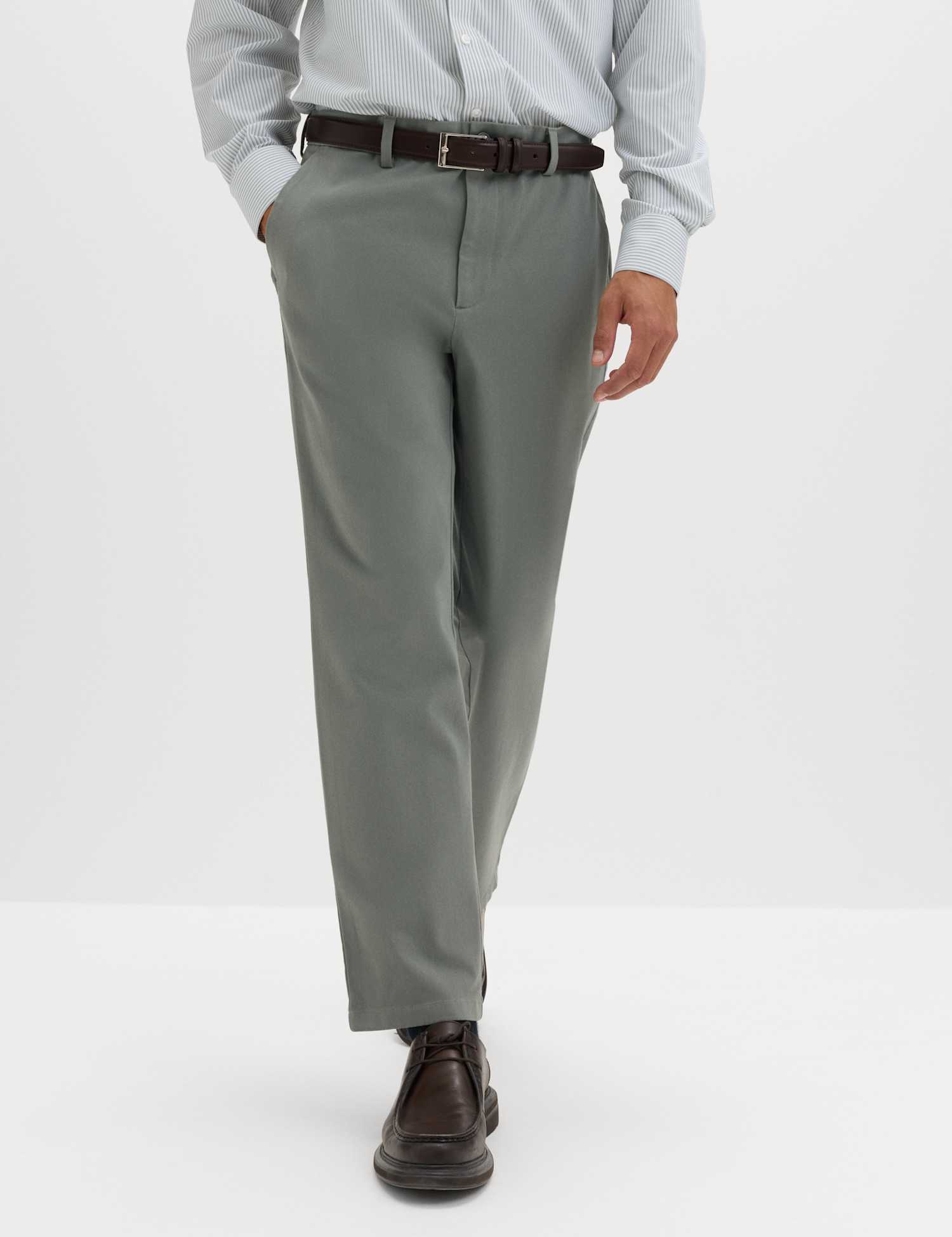 M&S The Ultimate Regular Fit Chinos Dark Sage