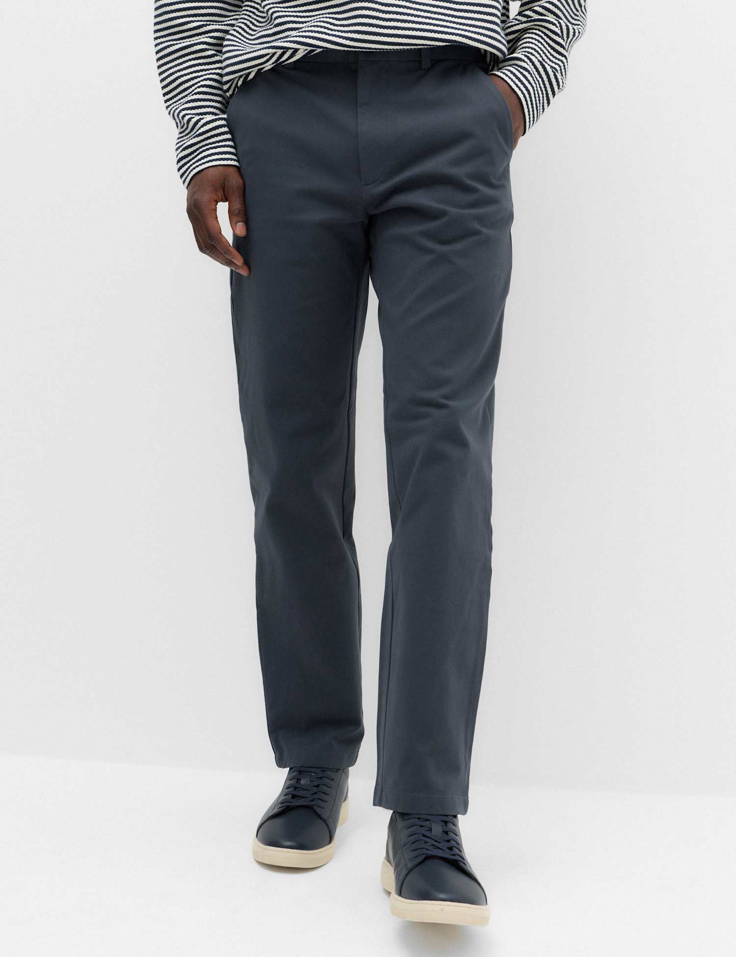 M&S The Ultimate Regular Fit Chinos Dark Slate