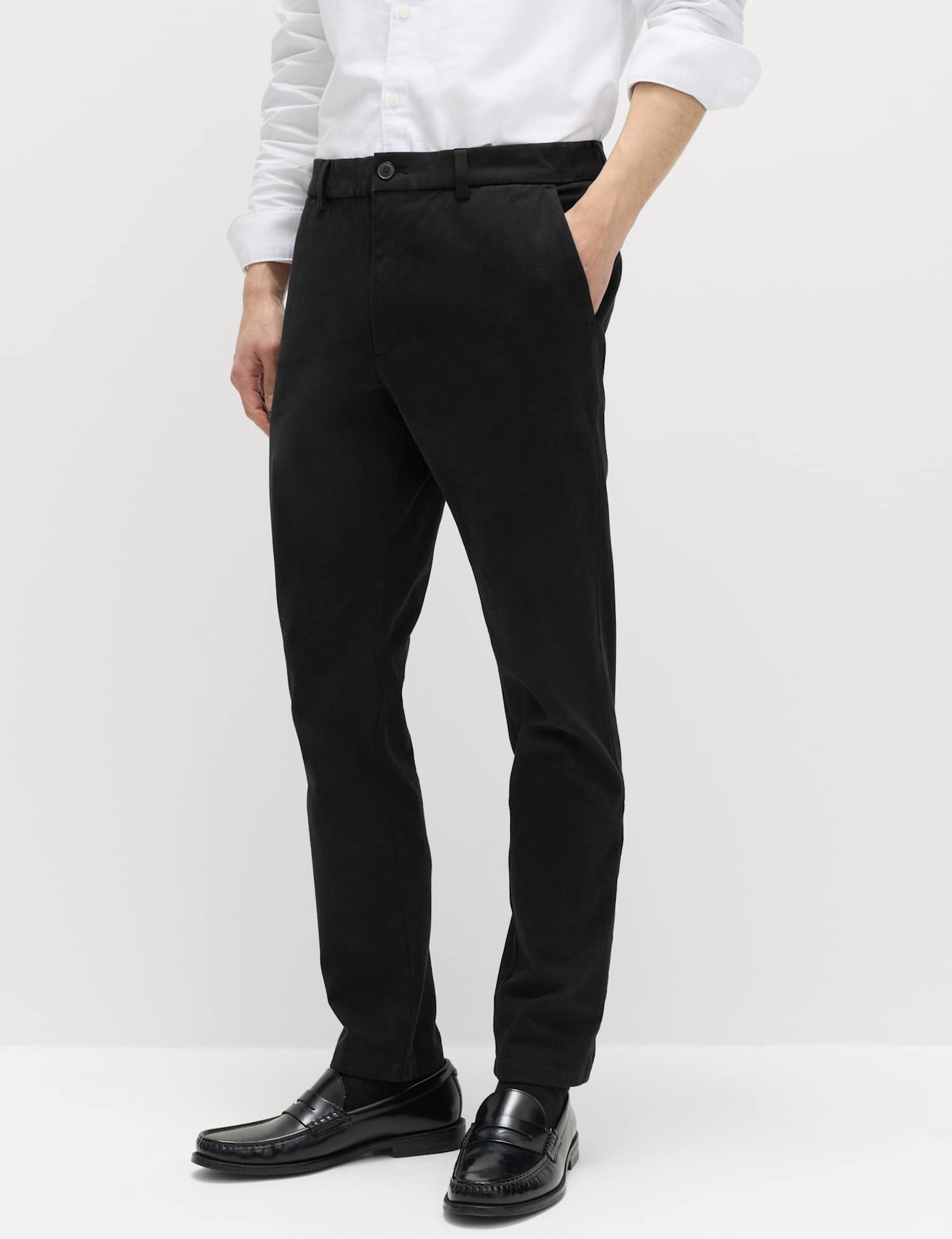 M&S The Ultimate Slim Fit Twill Chinos Black