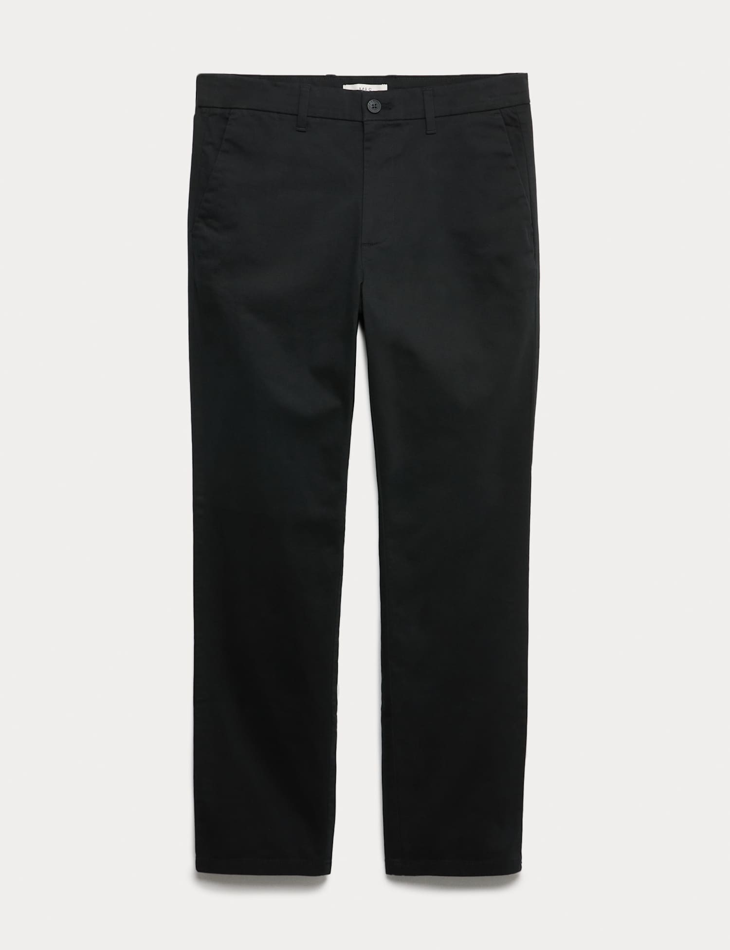 M&S Regular Fit Stretch Chinos Black