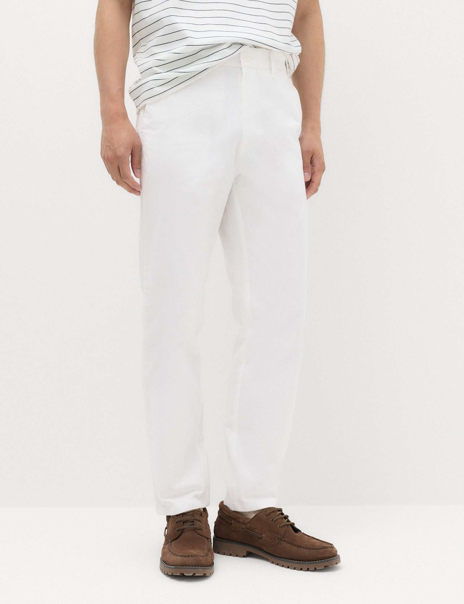 M&S Regular Fit Stretch Chinos White