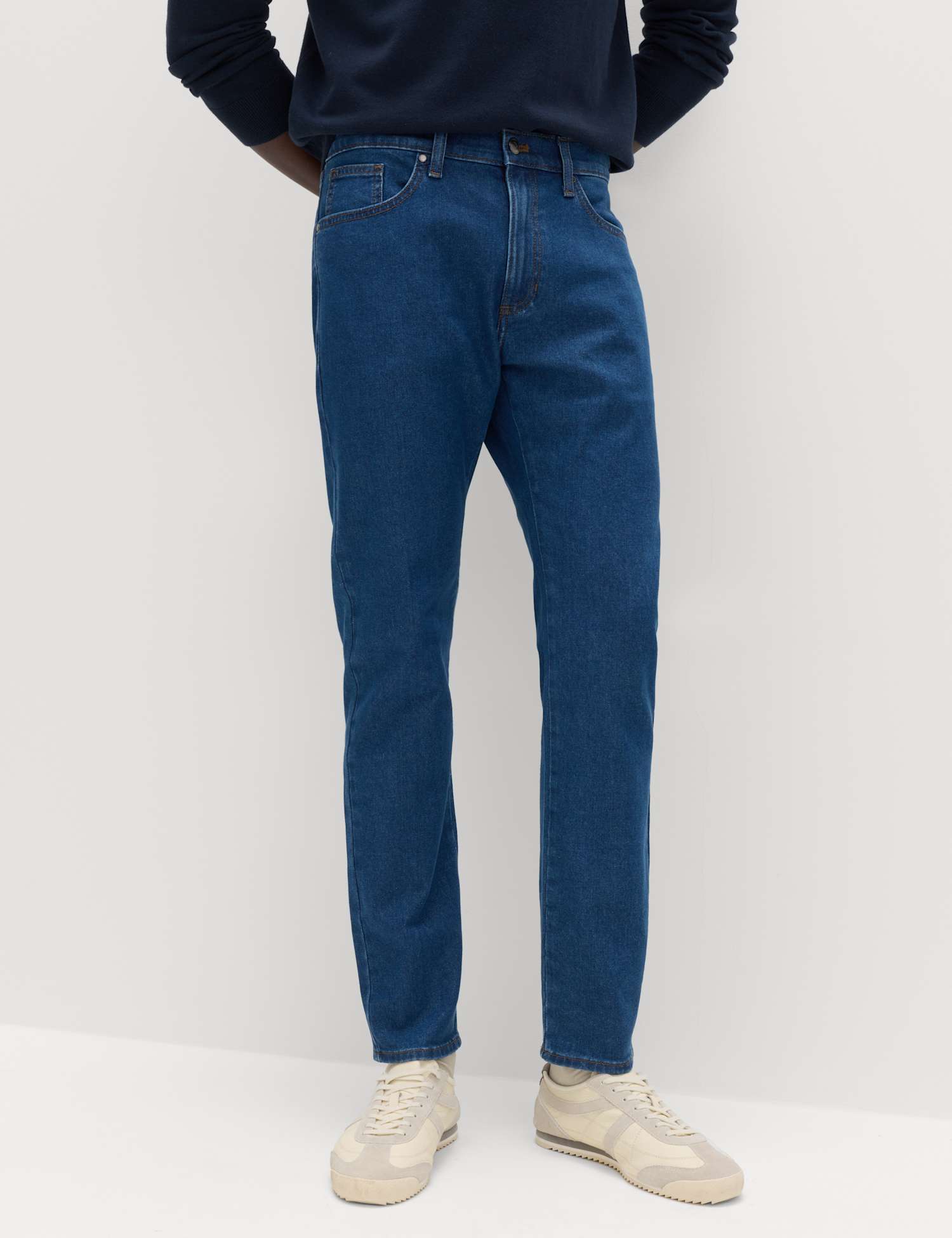 M&S Slim Fit Stretch Value Jeans Medium Blue