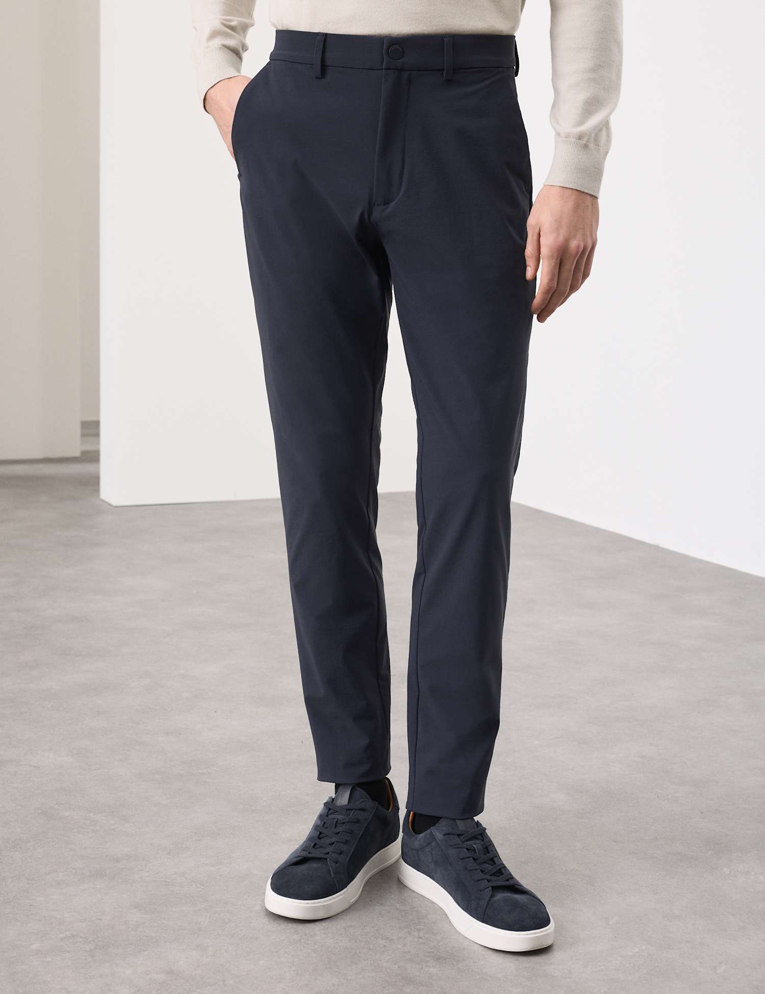 Autograph Slim Fit Trousers Dark Navy